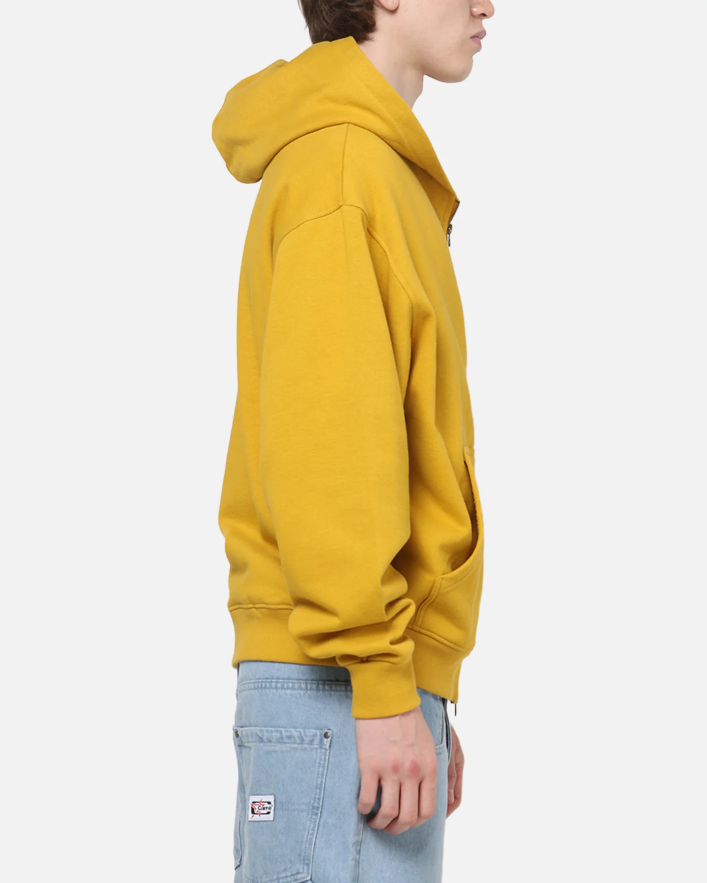 Carre Signature Zip Hoodie Mustard - Image 4