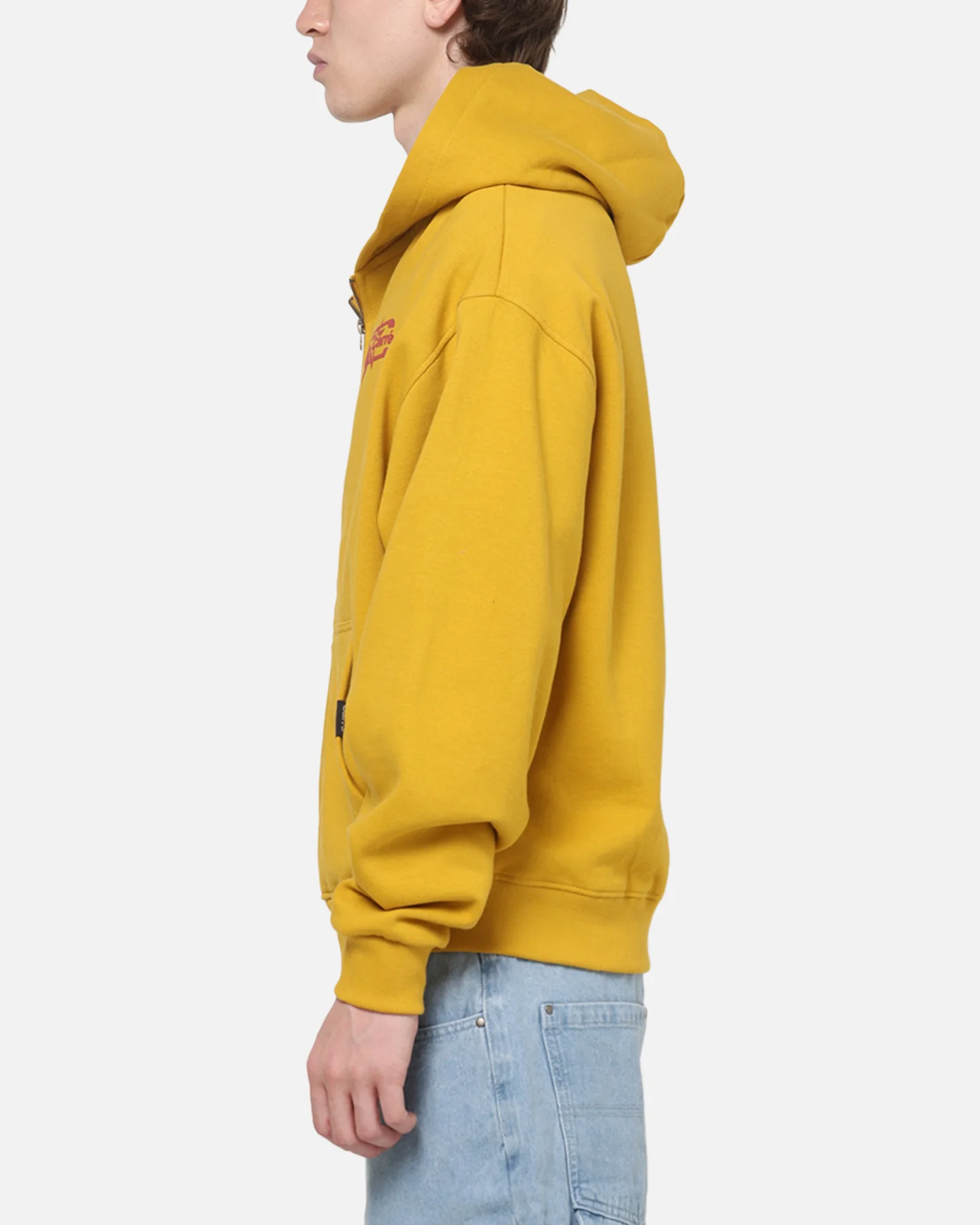 Carre Signature Zip Hoodie Mustard - Image 5