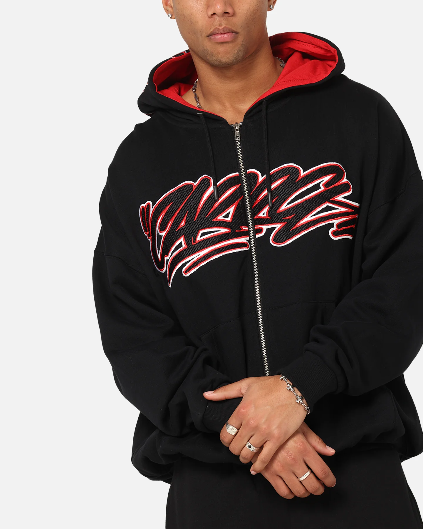 Carre Terrace Zip Hoodie Black - Image 7
