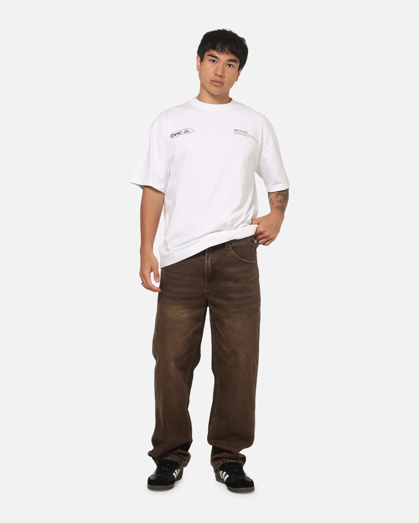 Carre Union Straight Fit Jeans Washed Brown - Image 2