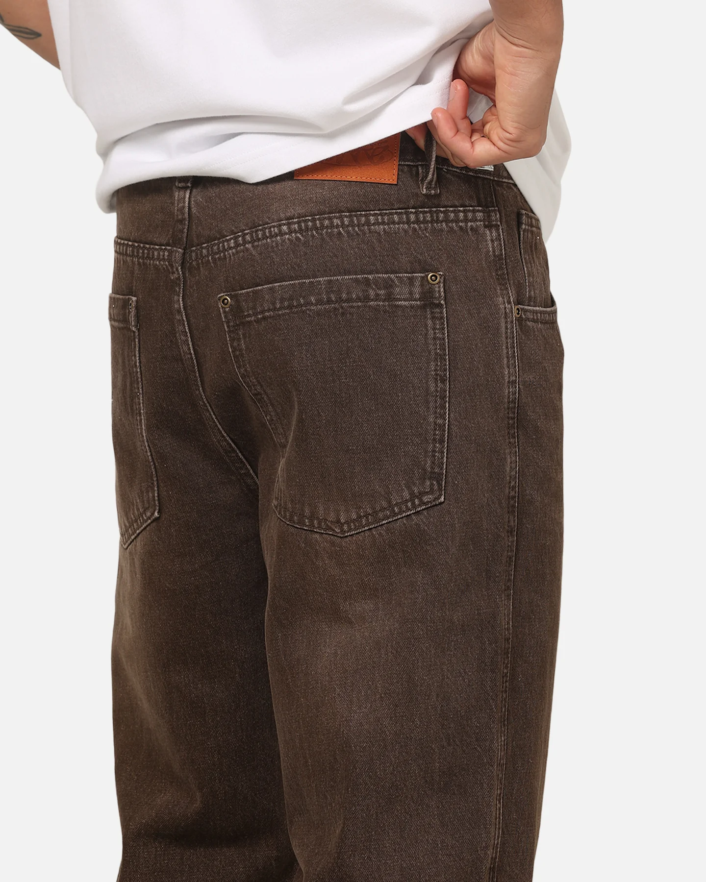 Carre Union Straight Fit Jeans Washed Brown - Image 4