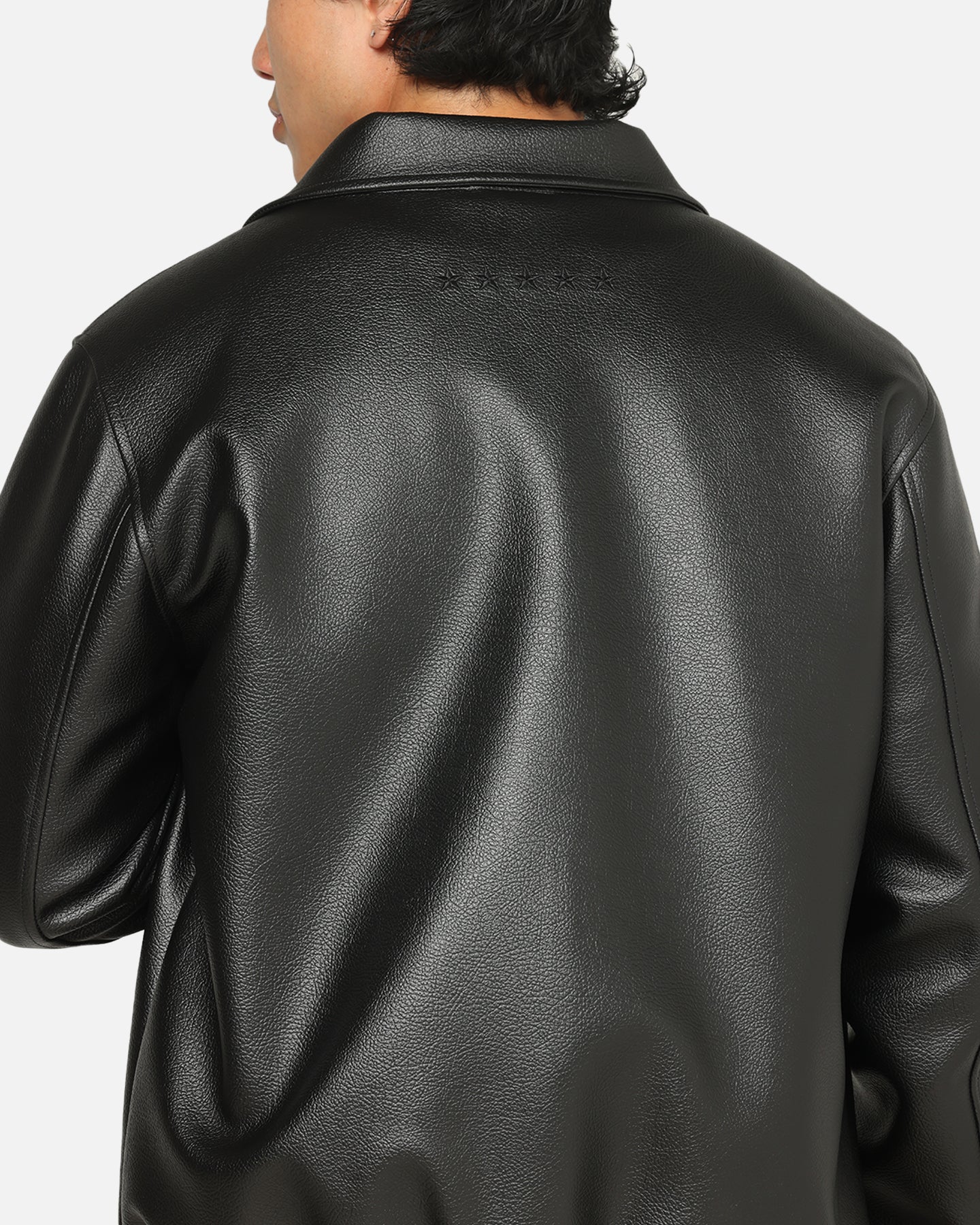 Carre Vegan Leather Varsity Jacket Black/White - Image 7
