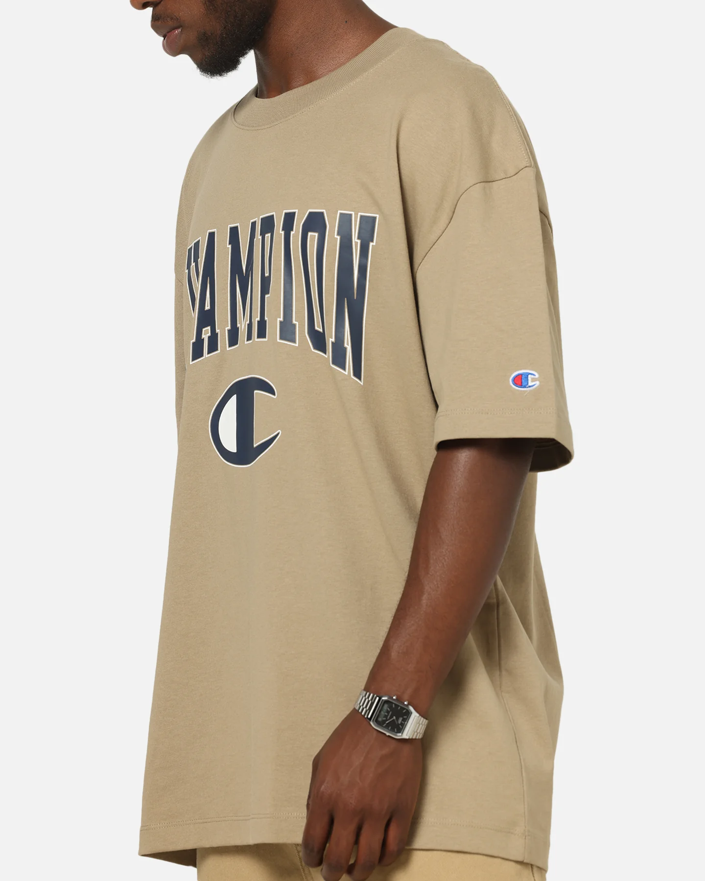 Champion CH Crew Athletic T-Shirt Khaki - Image 6