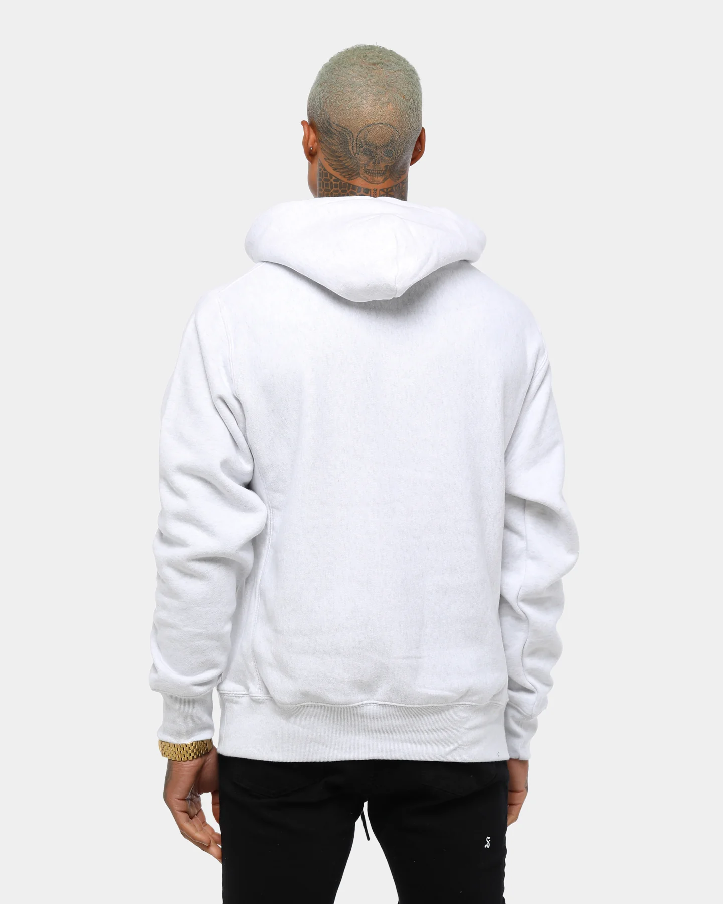 Champion Rev Weave Hoodie Silver - Image 3