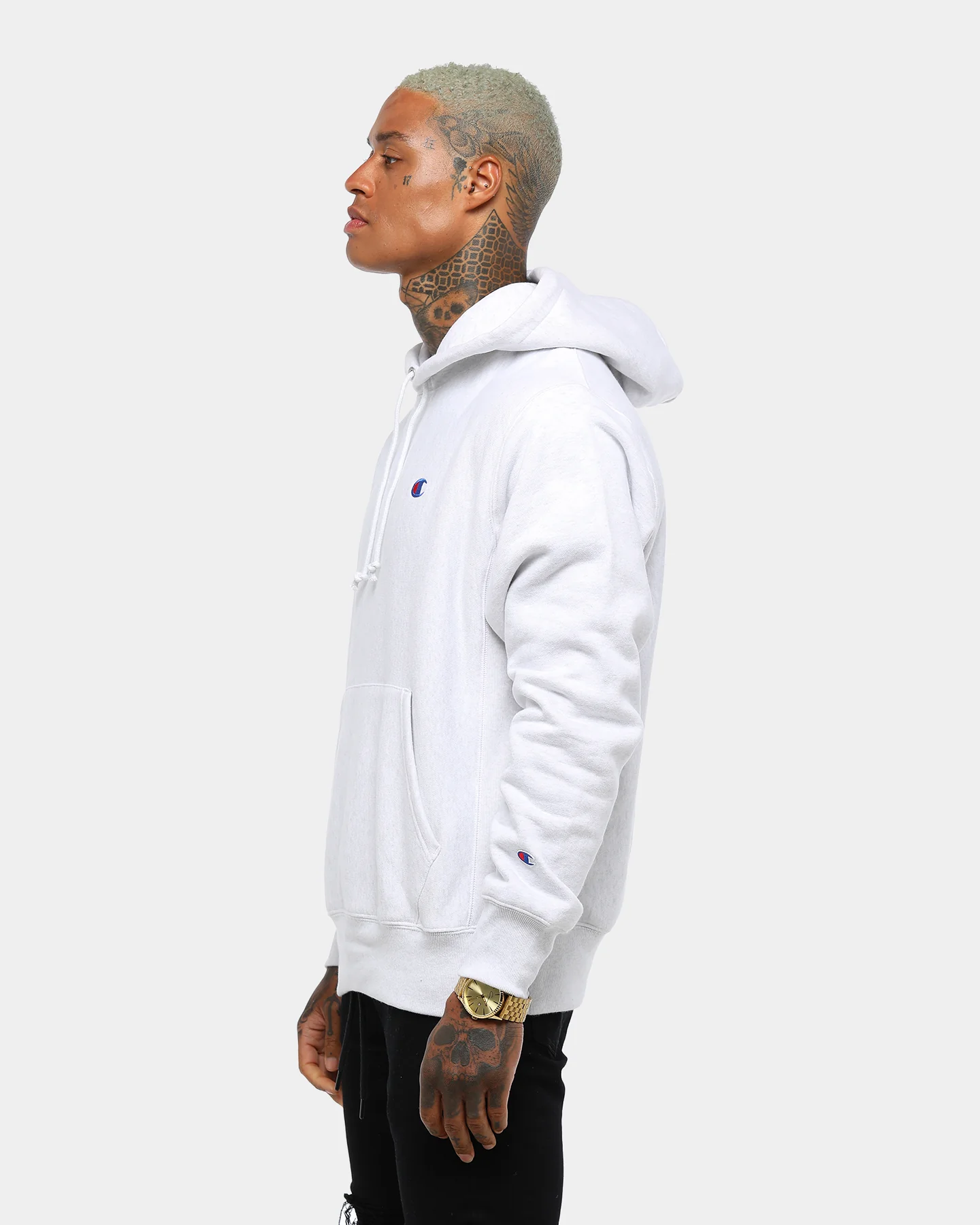 Champion Rev Weave Hoodie Silver - Image 5