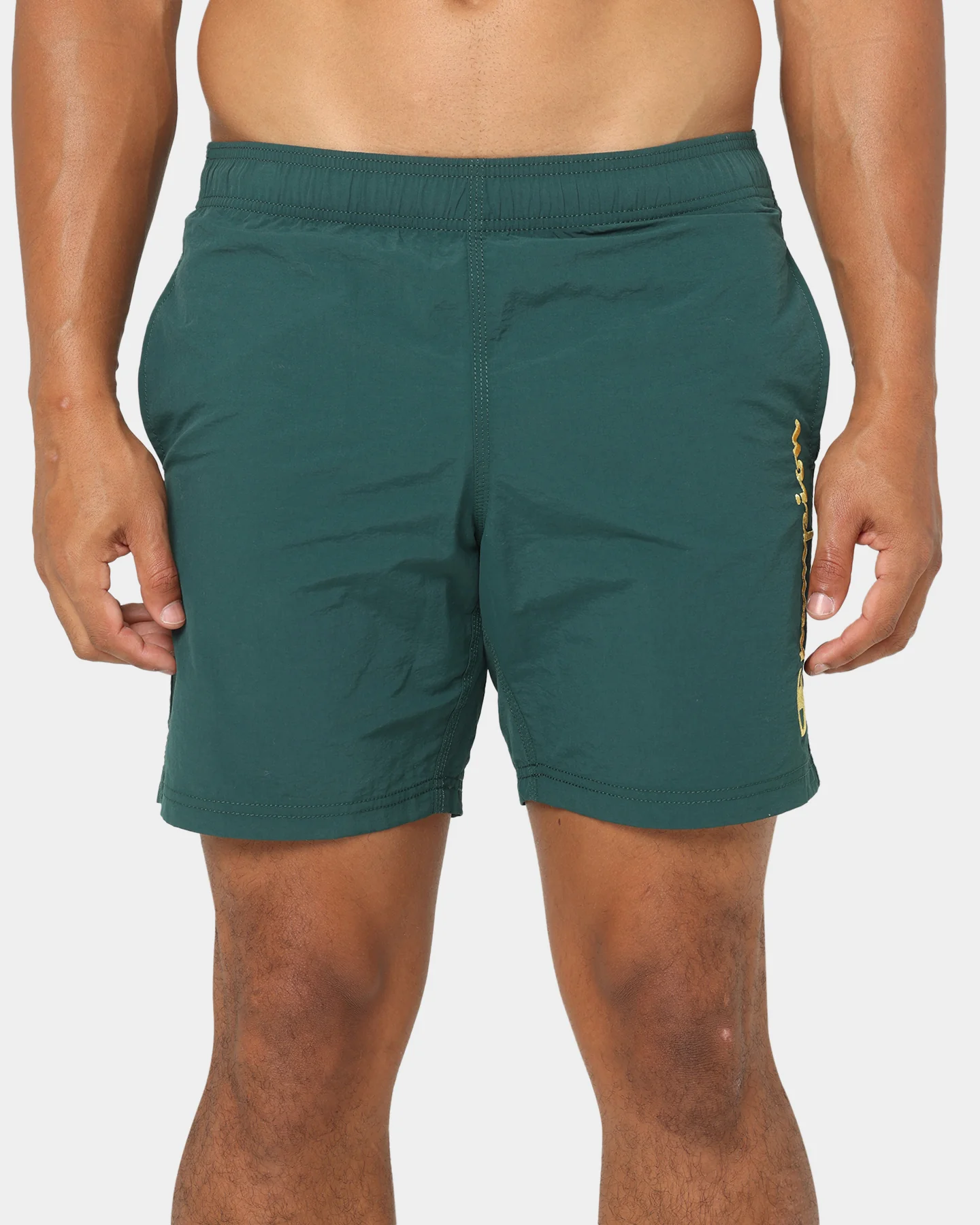 Champion LFS Nylon Shorts Midfield Green/Gold - Image 11