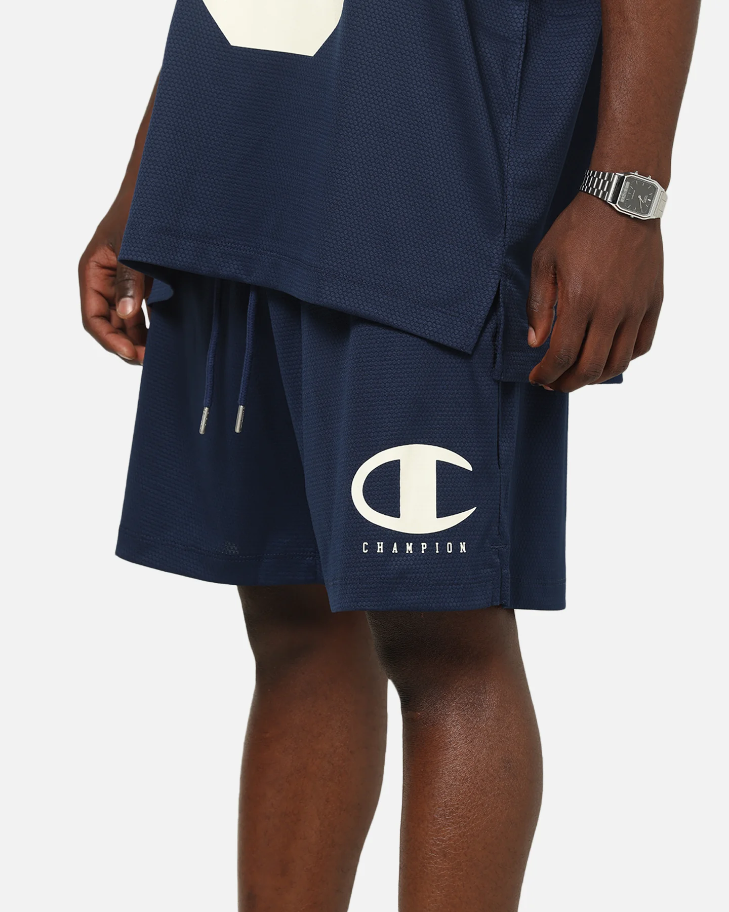 Champion Rochester Mesh Shorts Navy - Image 3