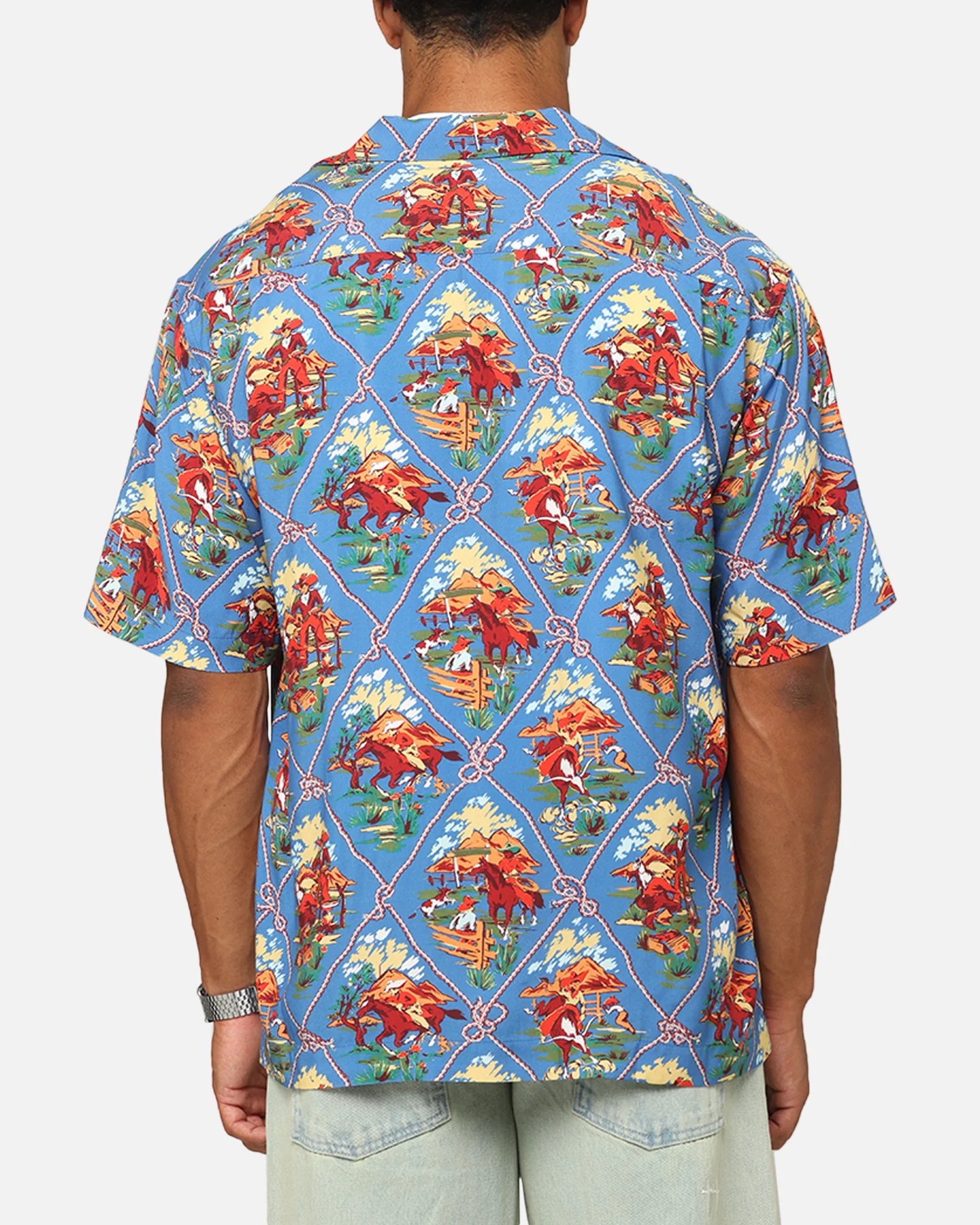 Champion Route 40 Drifter Button Up Shirt Teal - Image 3