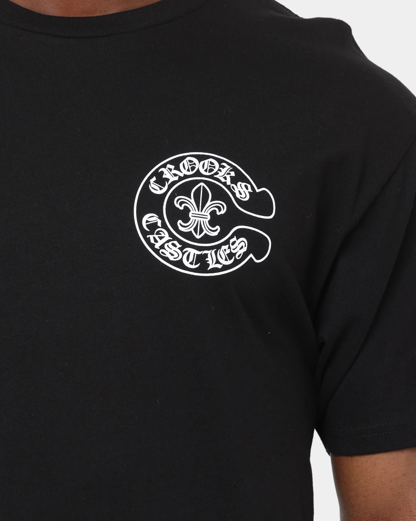 Crooks & Castles Gothic C T-Shirt Black - Image 3