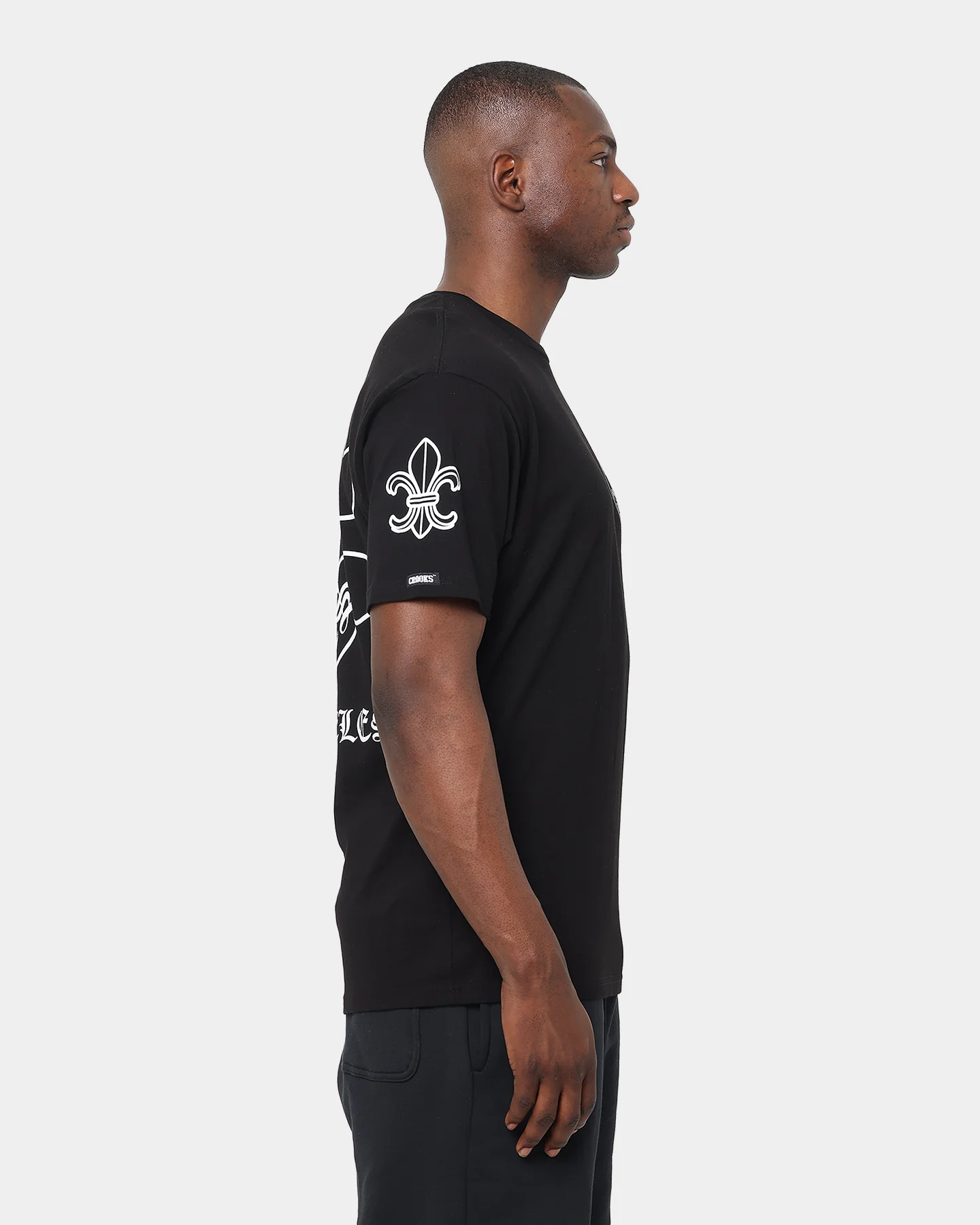 Crooks & Castles Gothic C T-Shirt Black - Image 5