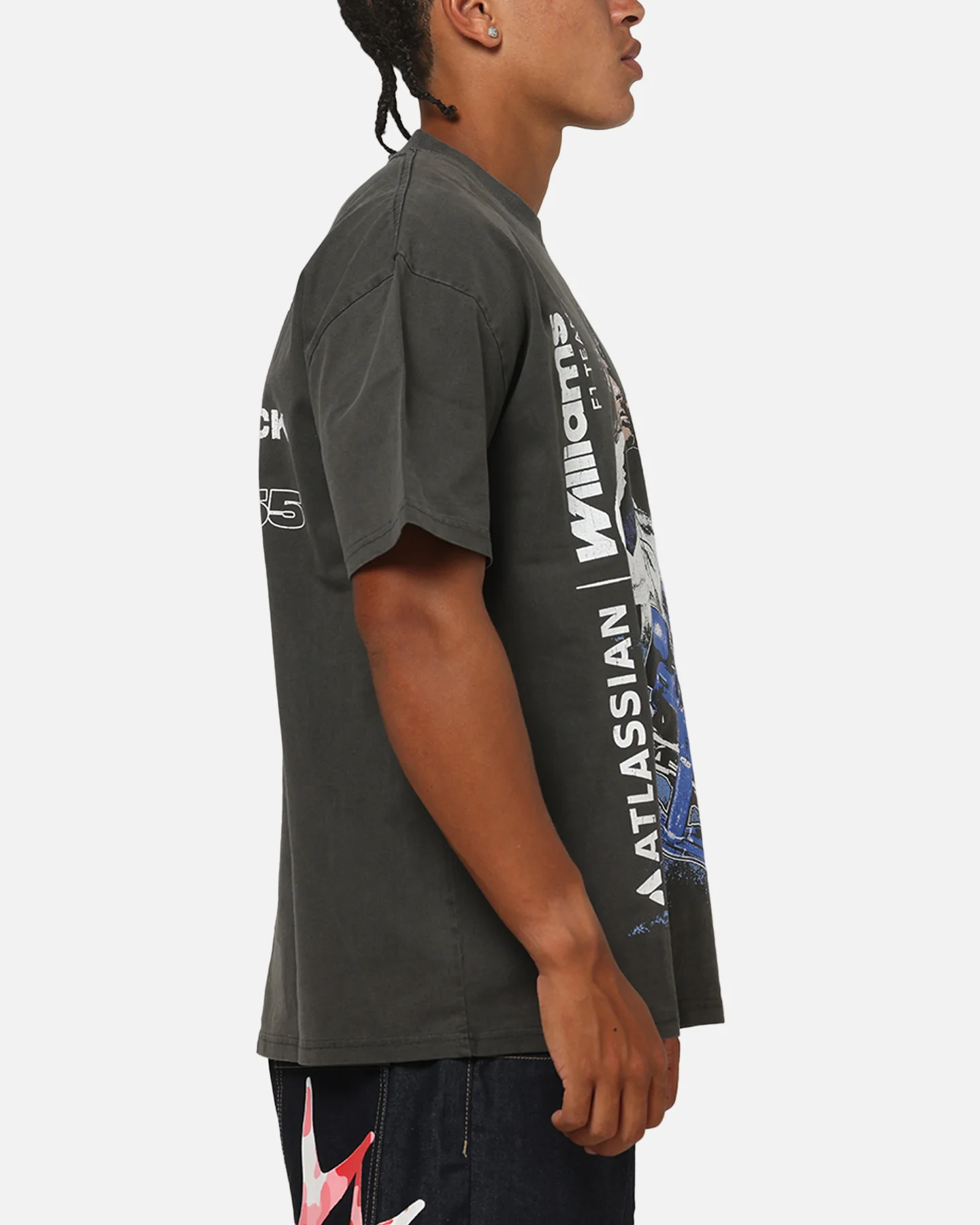 Culture Kings X Atlassian Williams F1 Team Carlos Sainz Jr. T-Shirt Black Acidwash - Image 5