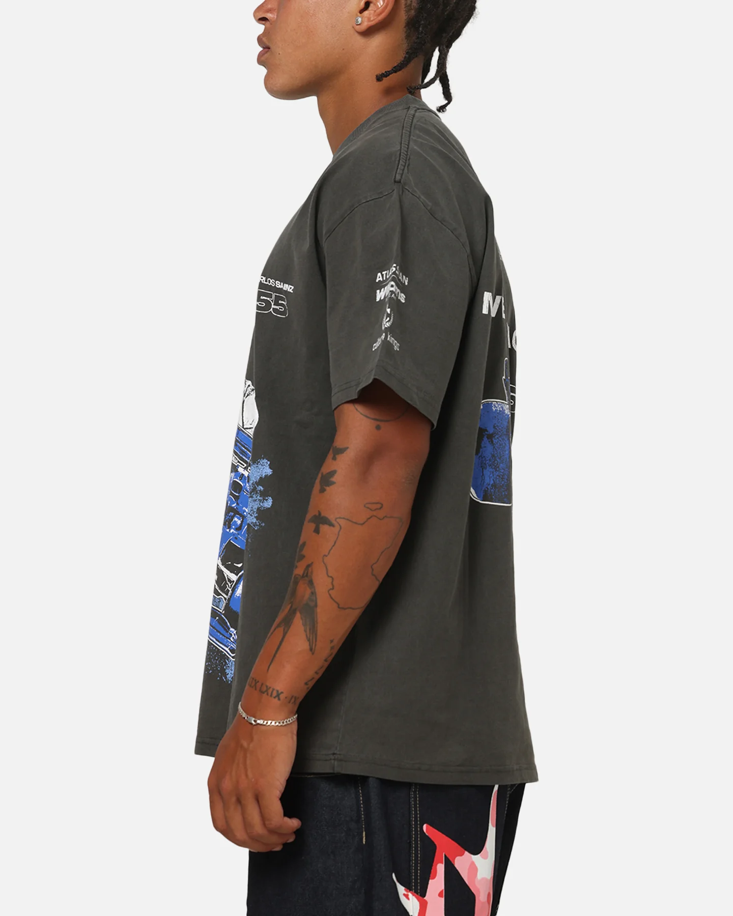 Culture Kings X Atlassian Williams F1 Team Carlos Sainz Jr. T-Shirt Black Acidwash - Image 6