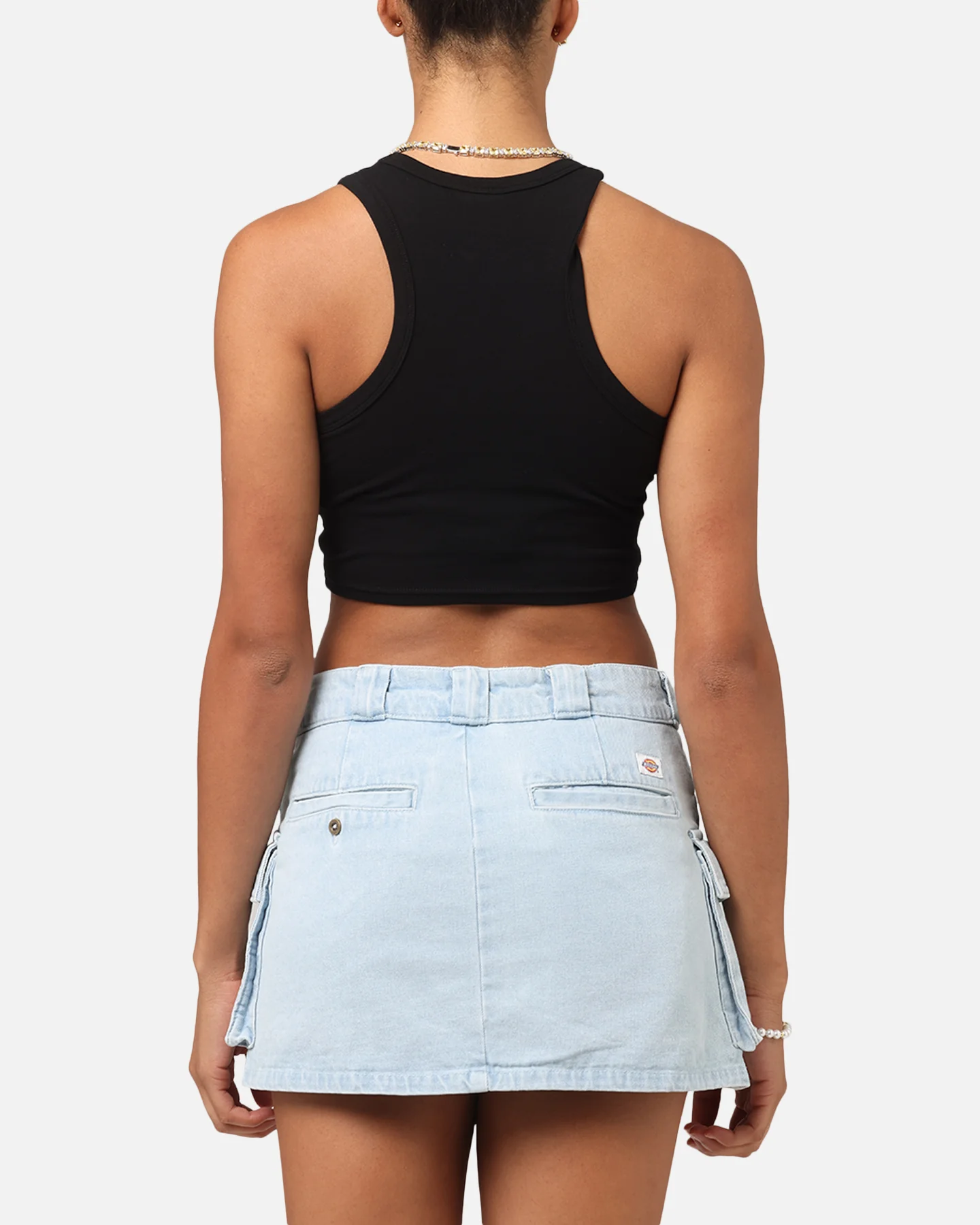 Dickies Women's Fire Boy Crop Tank Black - Image 3