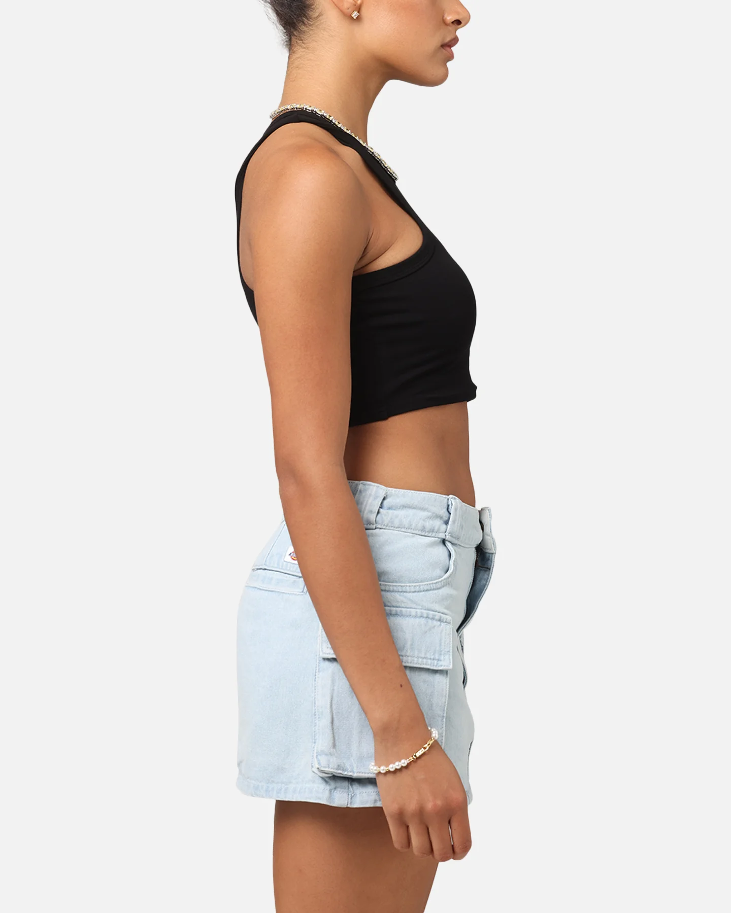 Dickies Women's Fire Boy Crop Tank Black - Image 4