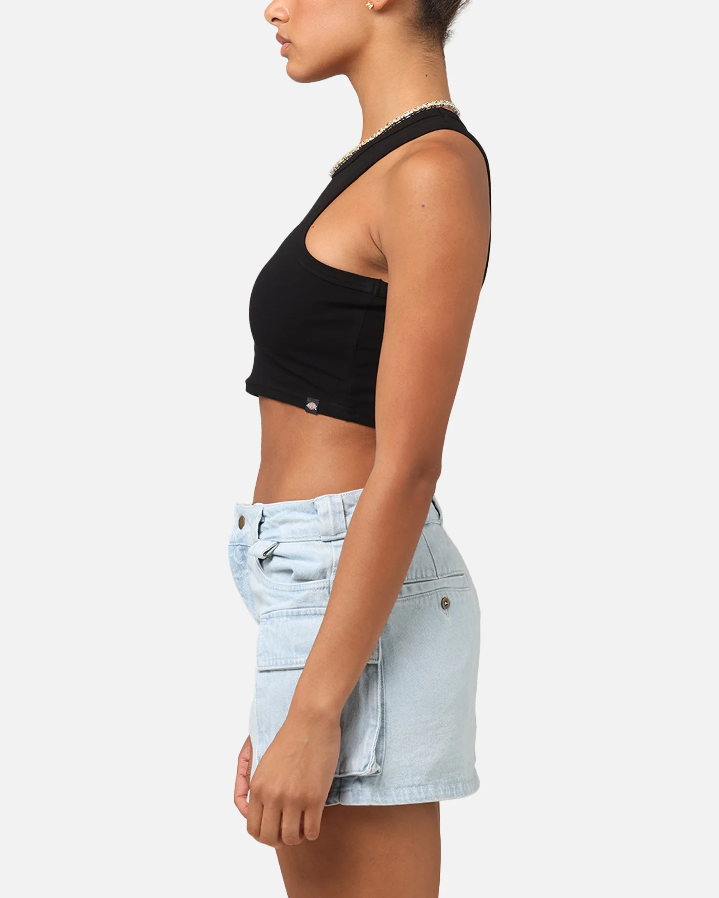 Dickies Women's Fire Boy Crop Tank Black - Image 5