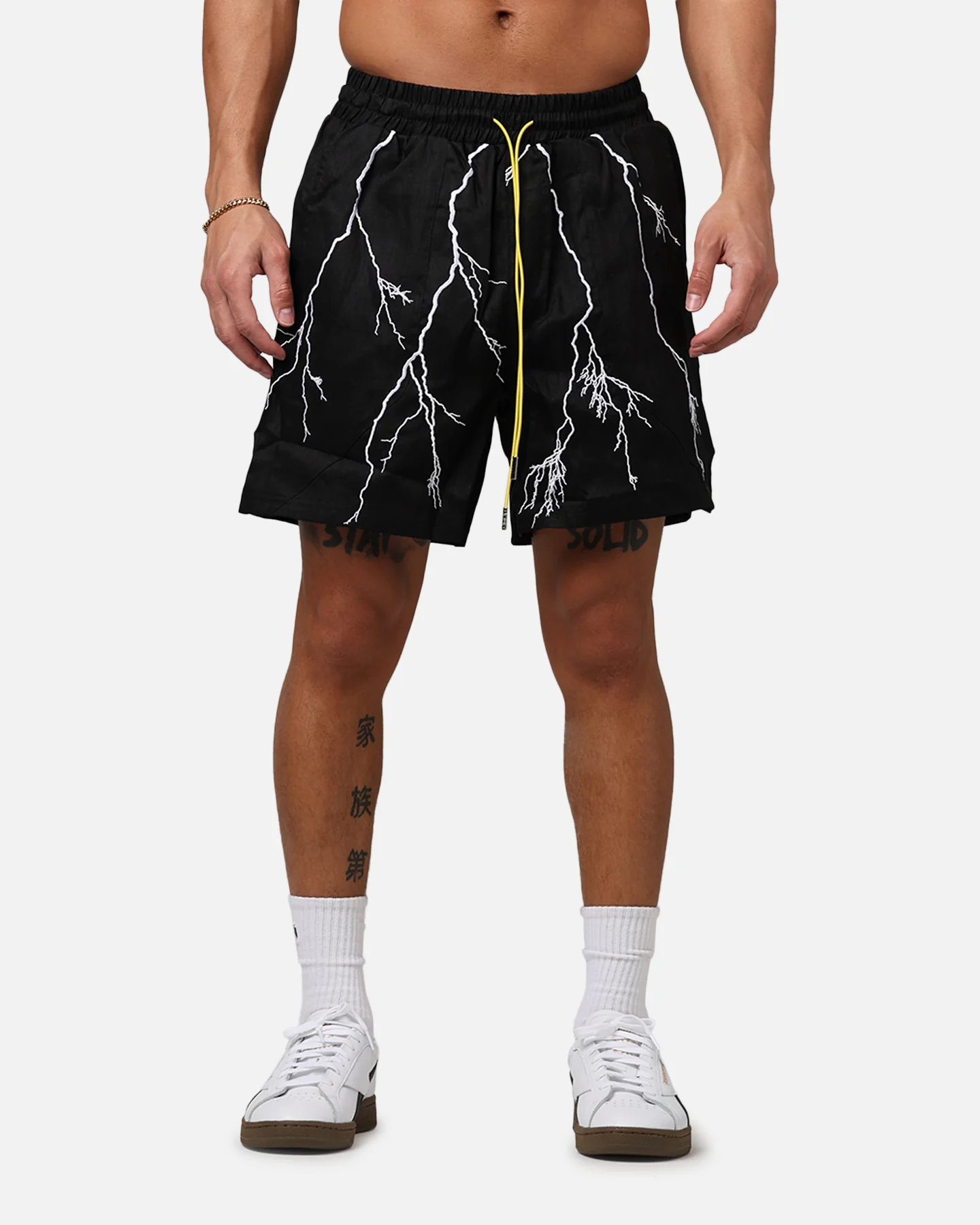Diet Starts Monday Lightning Shorts Black - Image 6