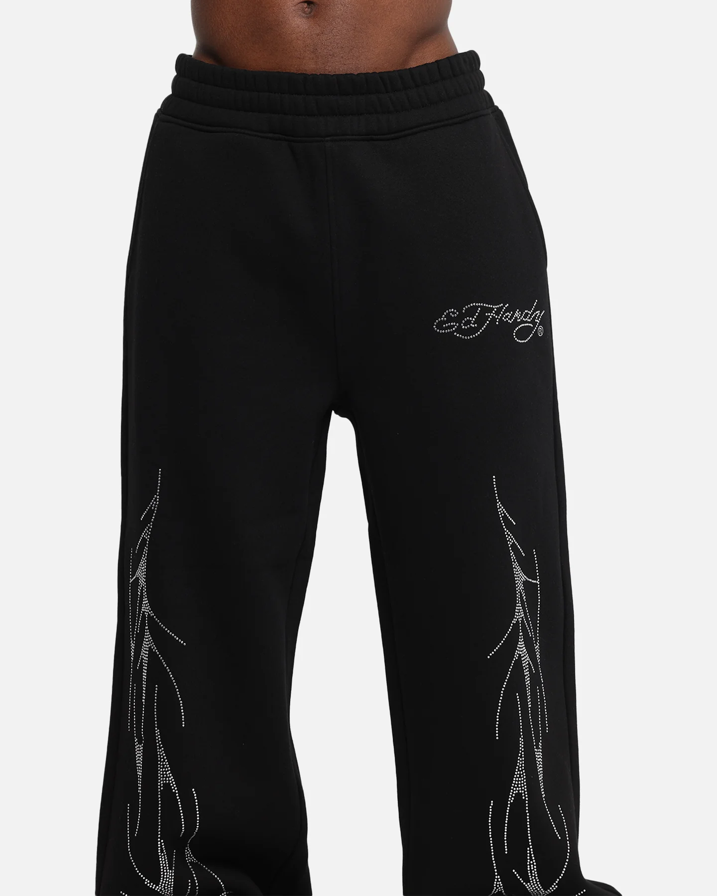 Ed Hardy Cyber Rhinestone Track Pants Black - Image 7