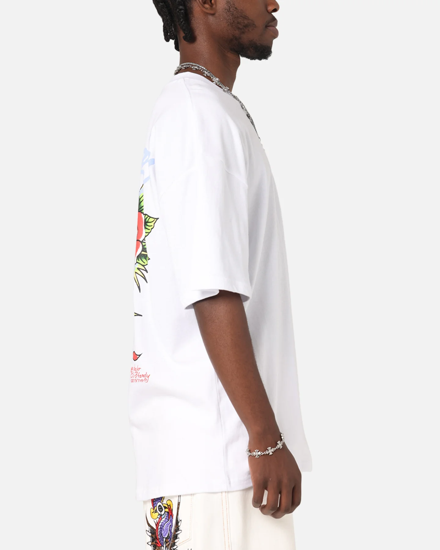 Ed Hardy Death & Bloom T-Shirt White - Image 5