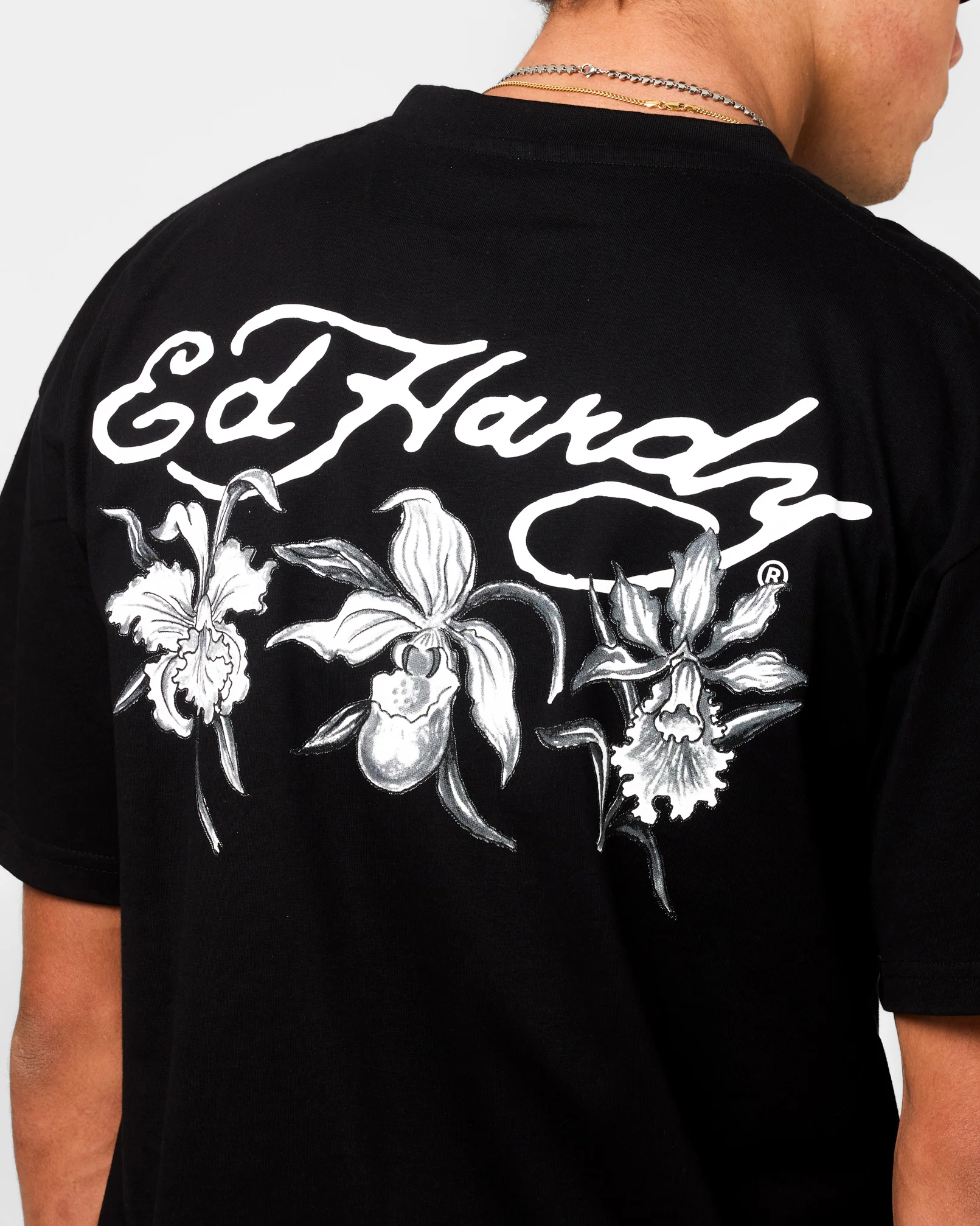 Ed Hardy Flowers T-Shirt Black - Image 7