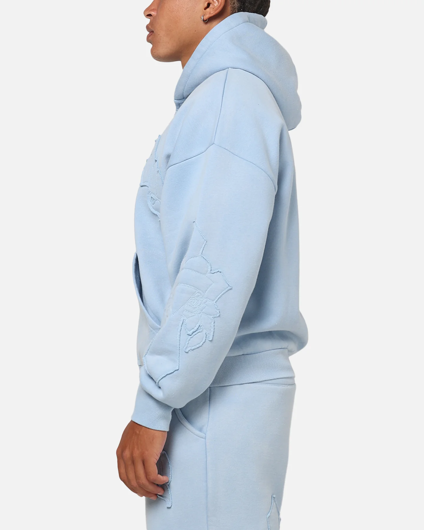 Ed Hardy Fray Zip Hoodie Blue - Image 5