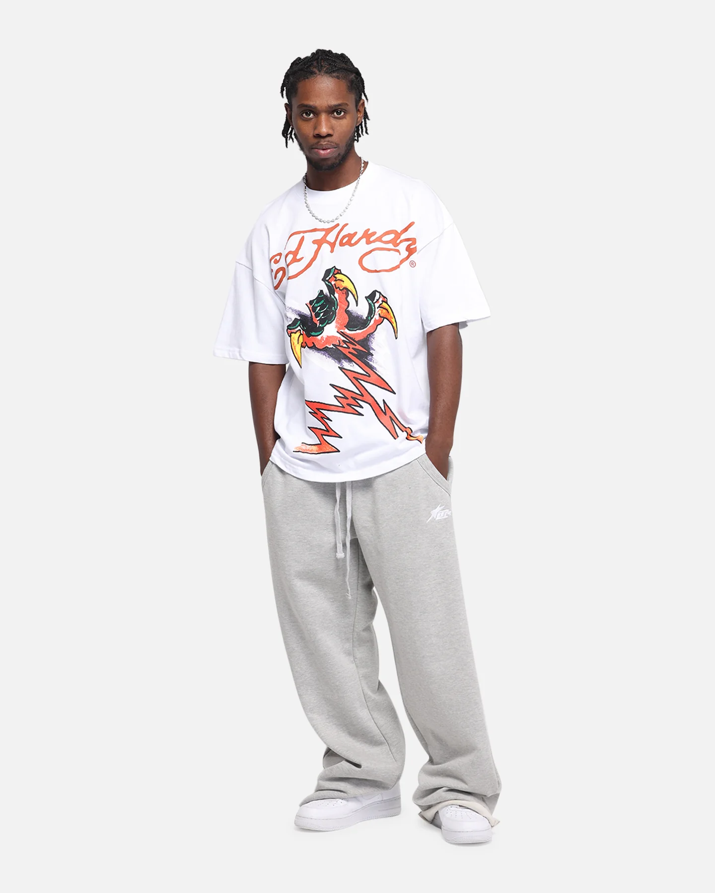 Ed Hardy Lightning T-Shirt White - Image 3