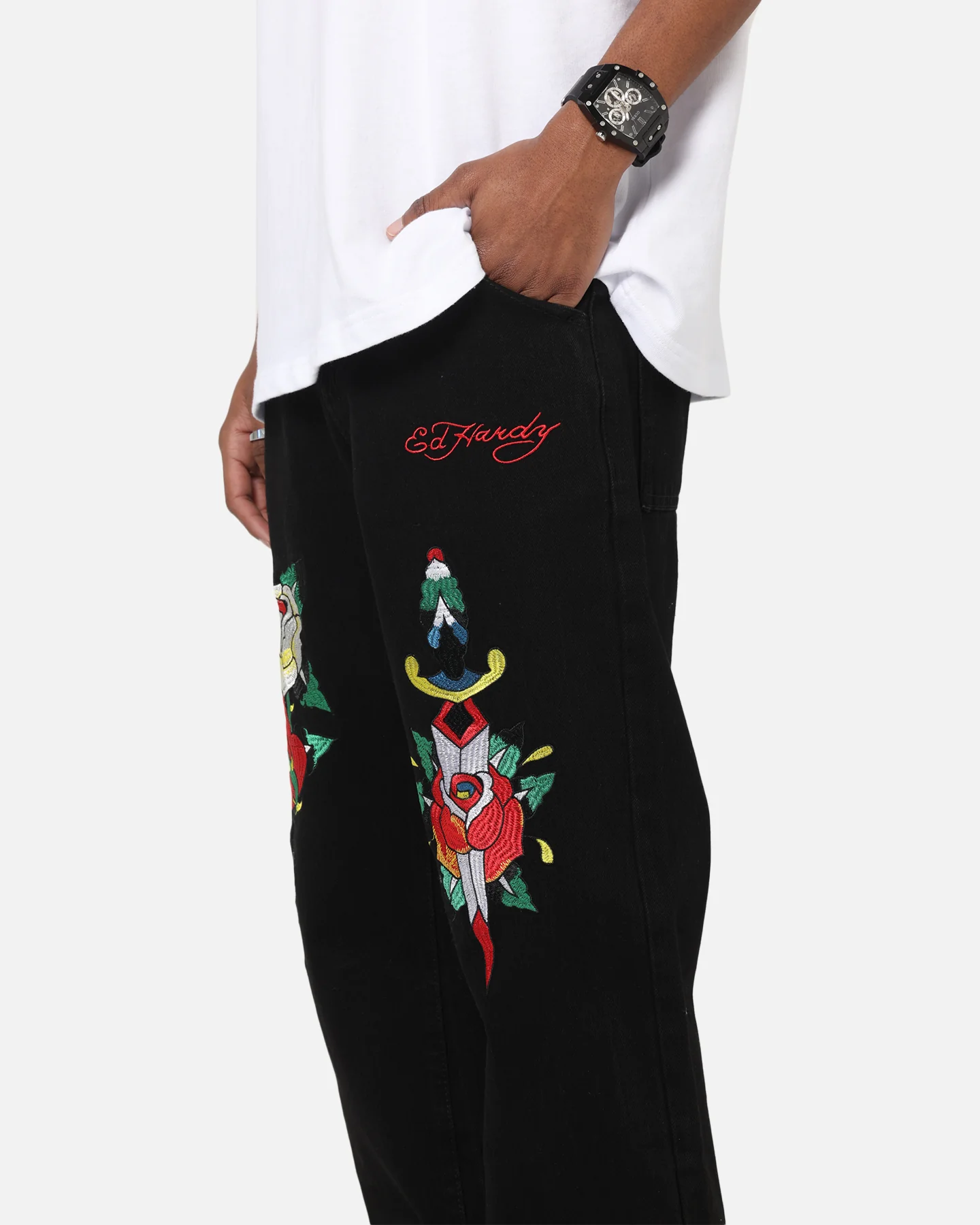 Ed Hardy Once Wounded Jeans Black - Image 3
