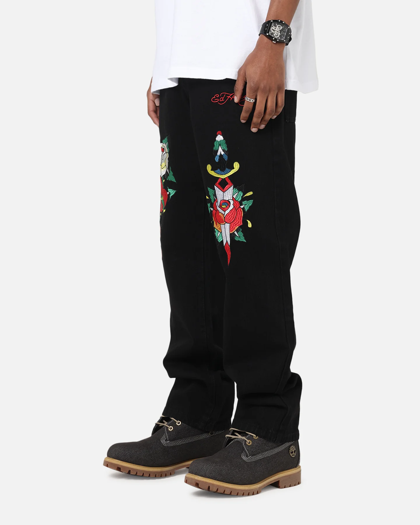 Ed Hardy Once Wounded Jeans Black - Image 5