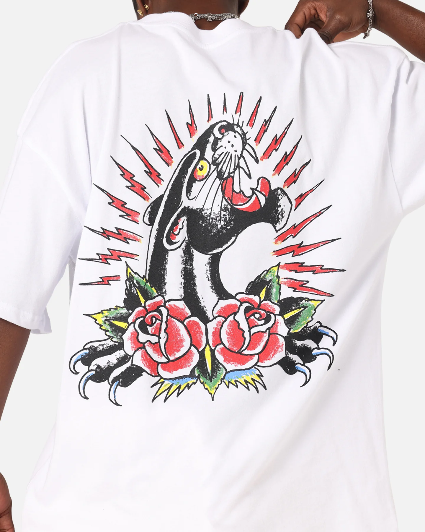 Ed Hardy Panther Ray T-Shirt White - Image 7