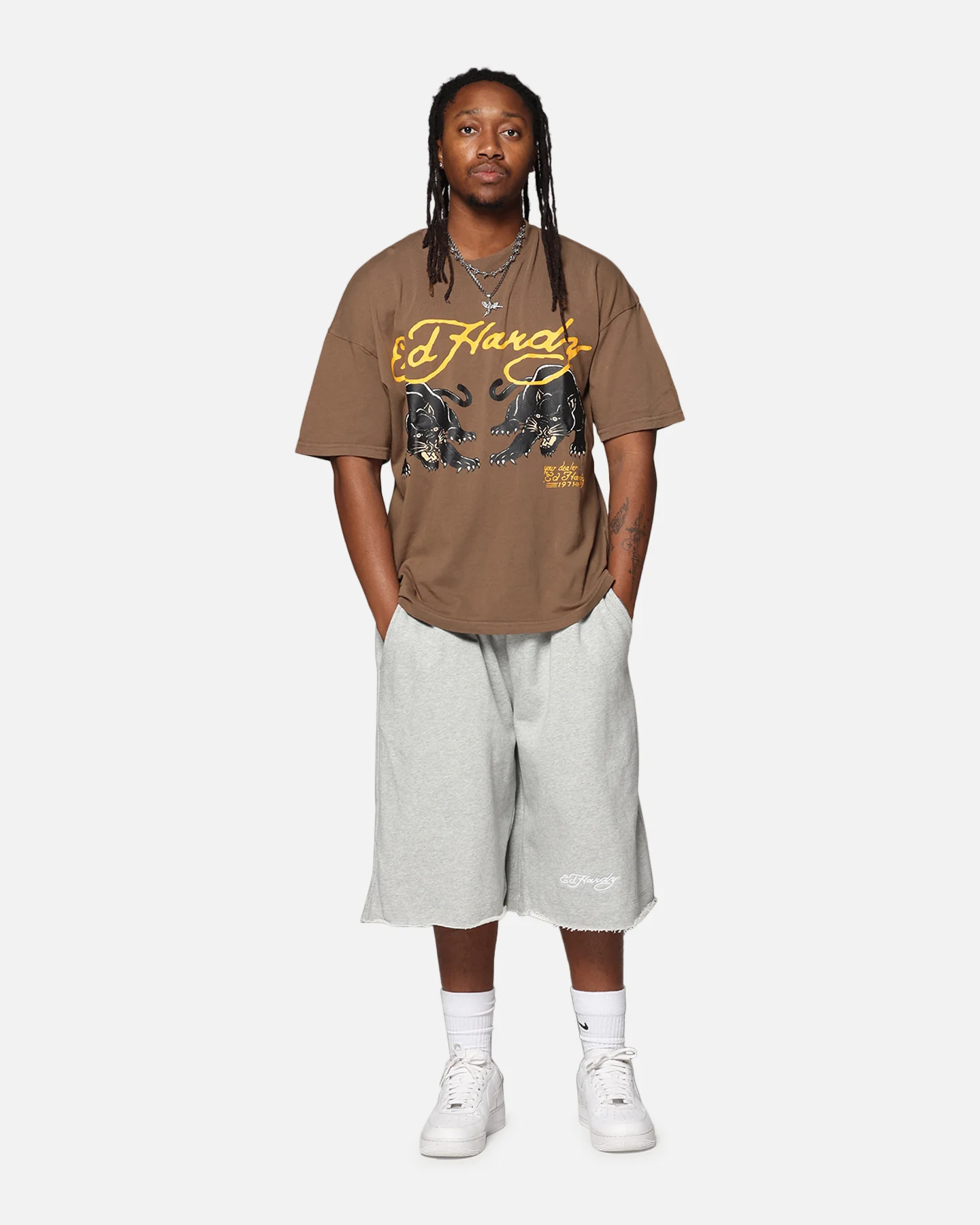 Ed Hardy Pypu Panther T-Shirt Brown - Image 2