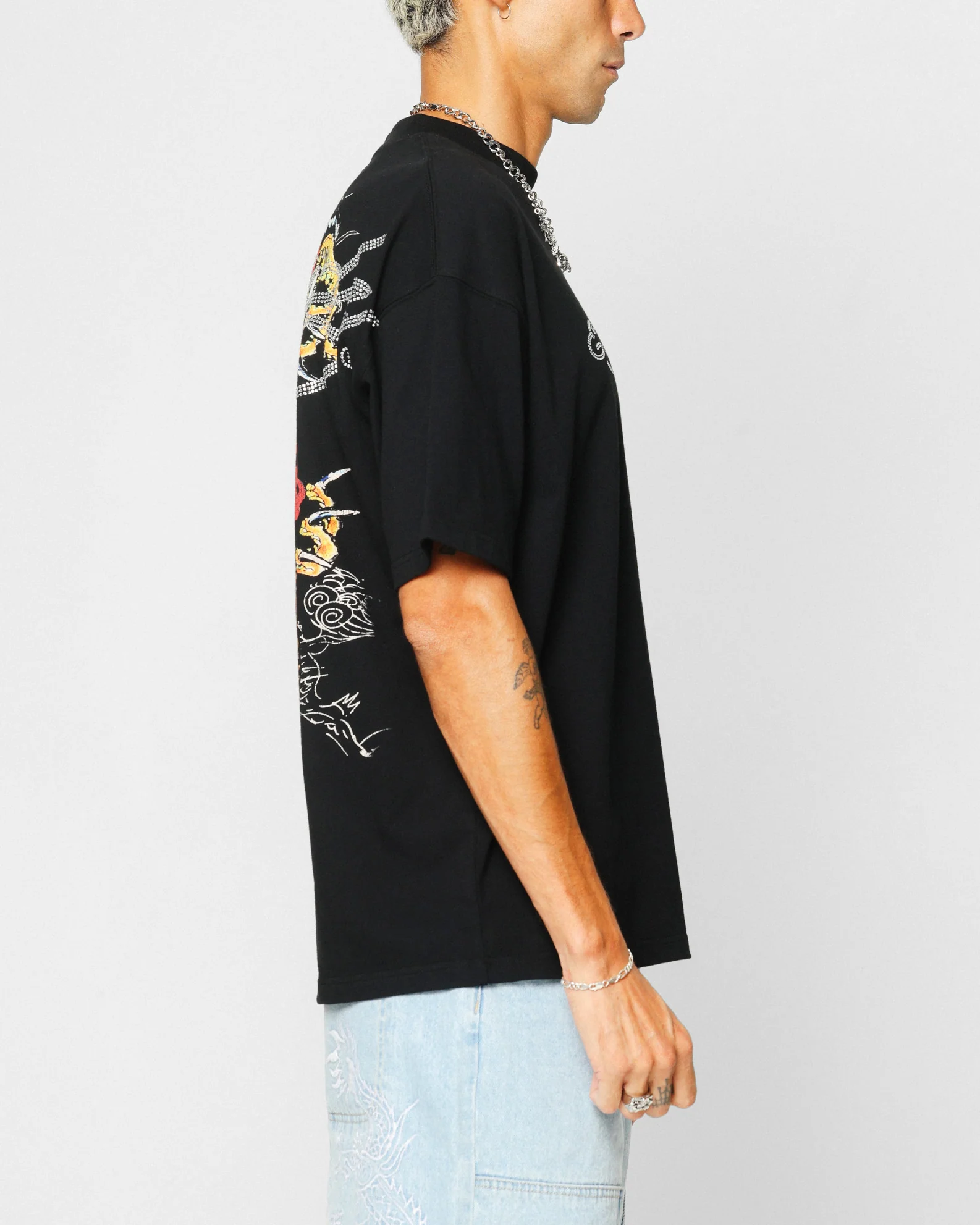 Ed Hardy Rhinestone Dragon Vintage T-Shirt Vintage Wash - Image 5