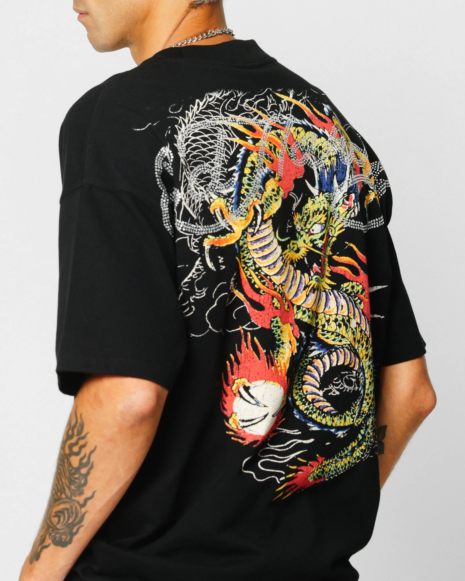 Ed Hardy Rhinestone Dragon Vintage T-Shirt Vintage Wash - Image 8