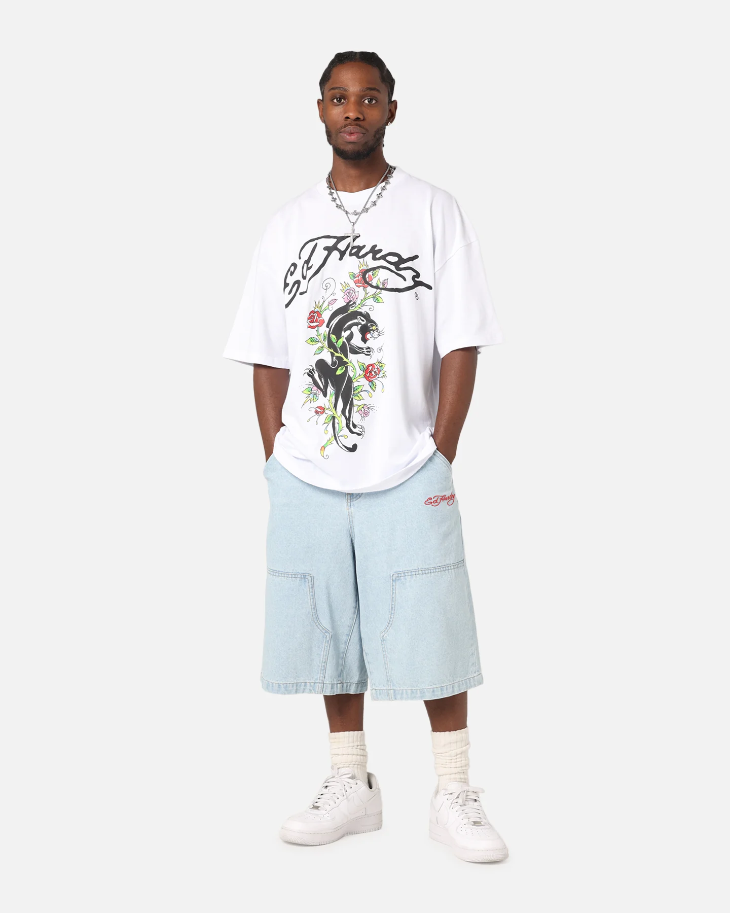 Ed Hardy Savage Bloom T-Shirt White - Image 2