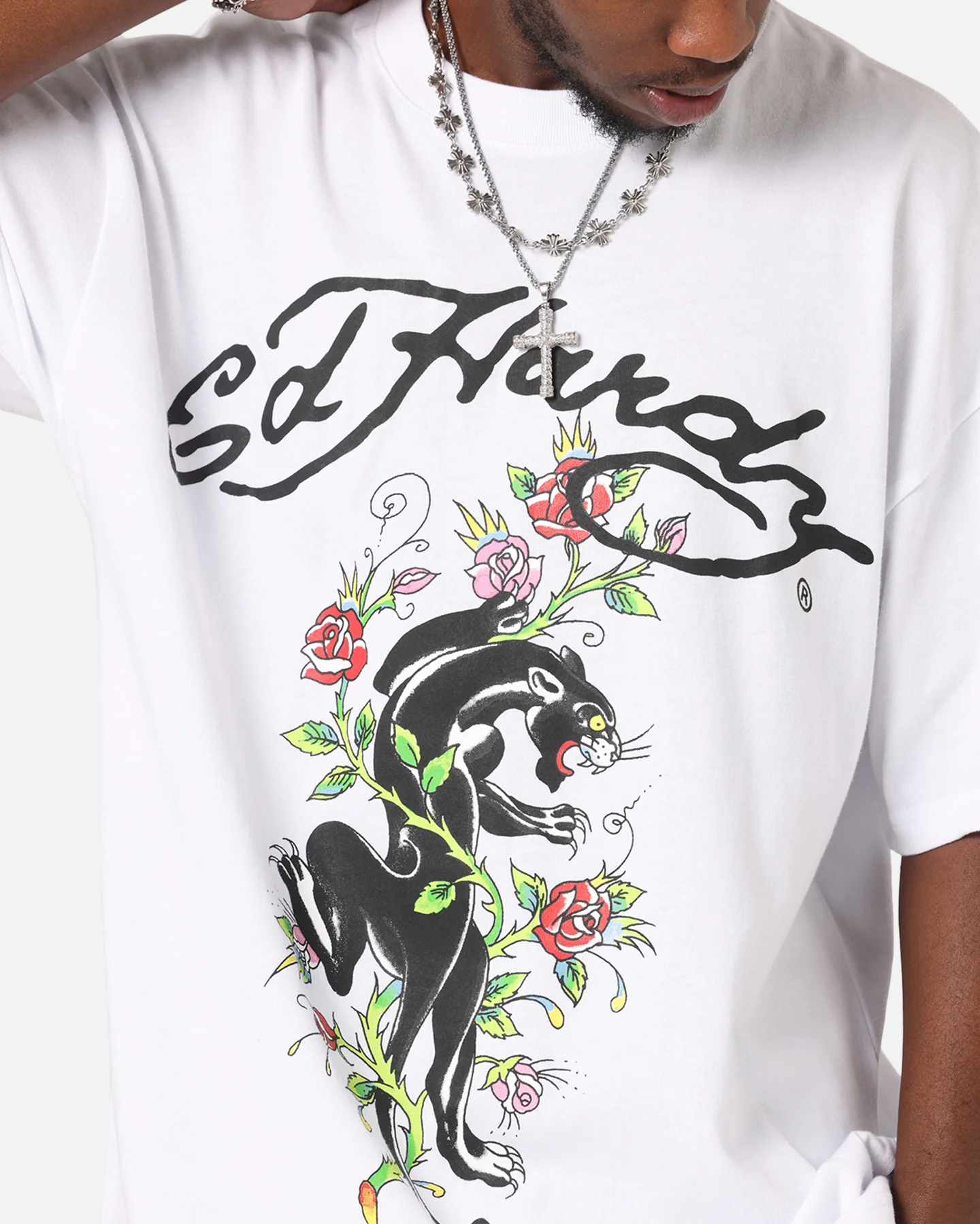 Ed Hardy Savage Bloom T-Shirt White - Image 6
