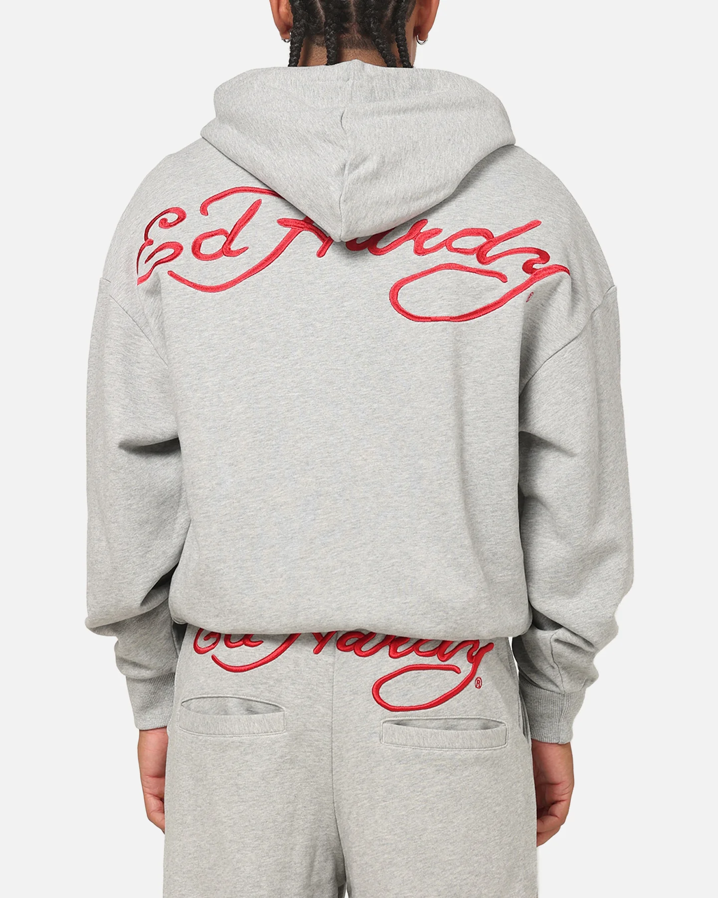 Ed Hardy Signature Hoodie Grey Marle