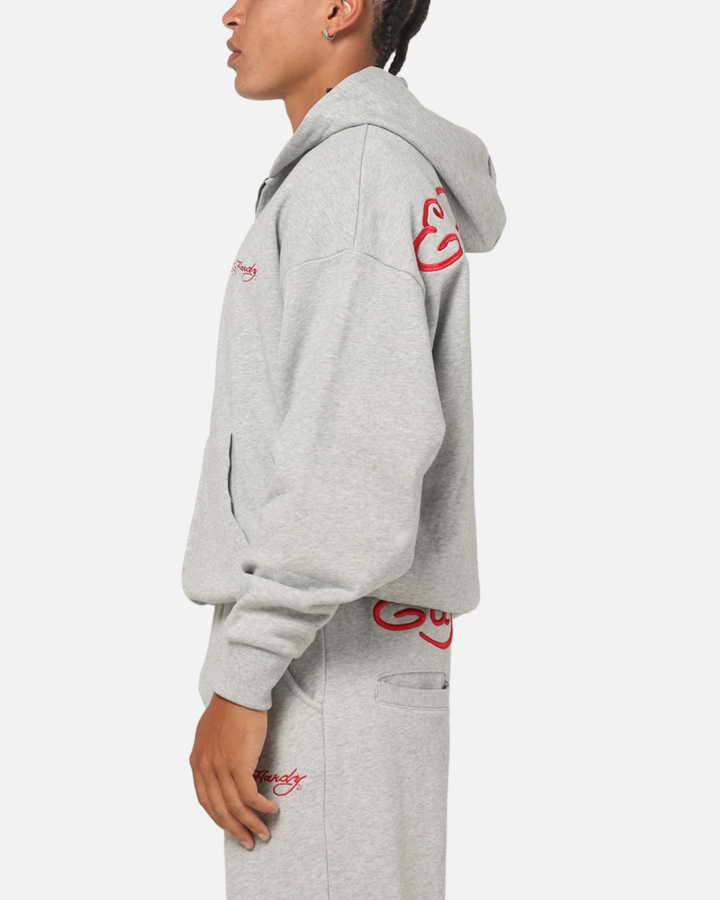 Ed Hardy Signature Hoodie Grey Marle - Image 6