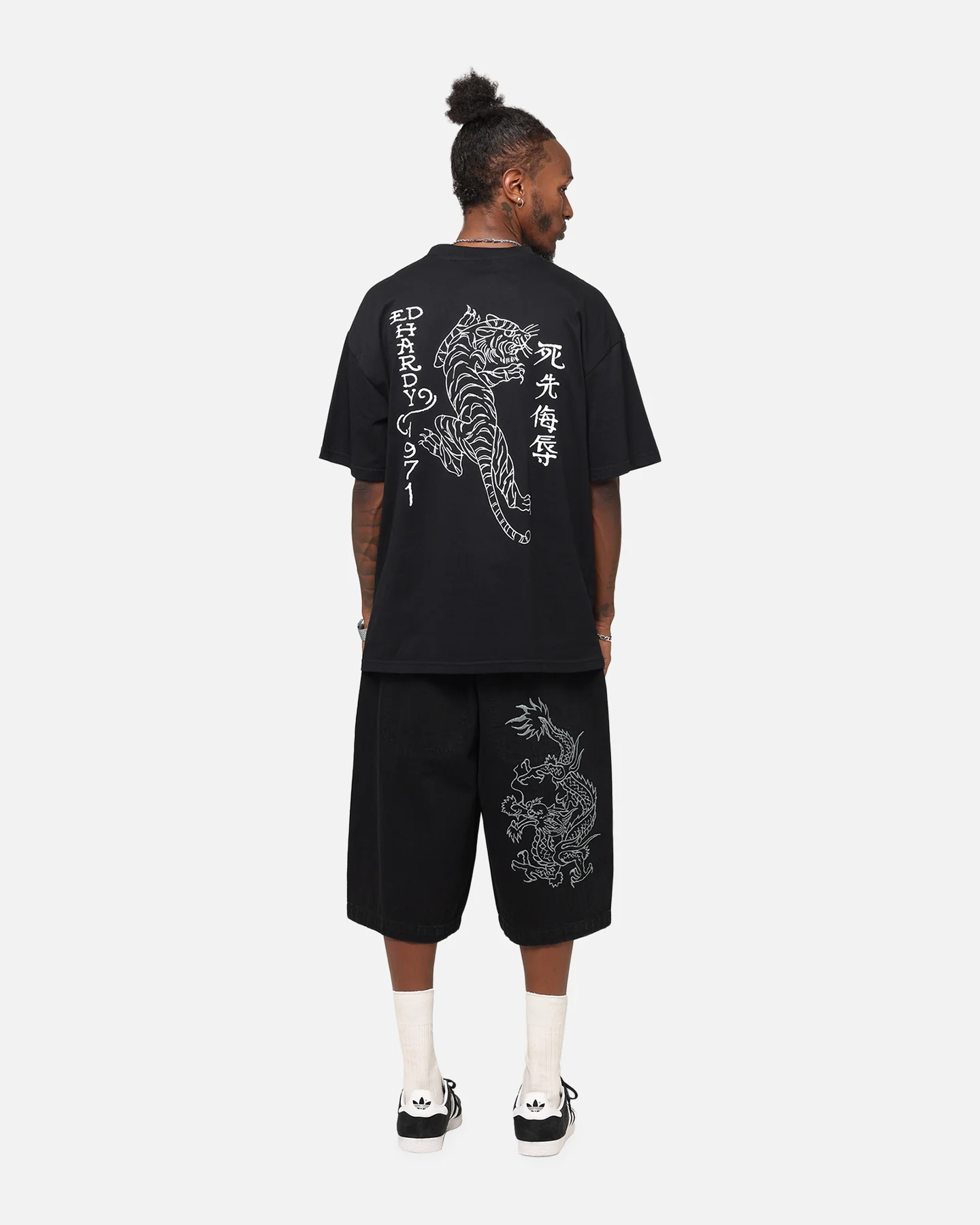 Ed Hardy Tiger Stamp T-Shirt Black - Image 4