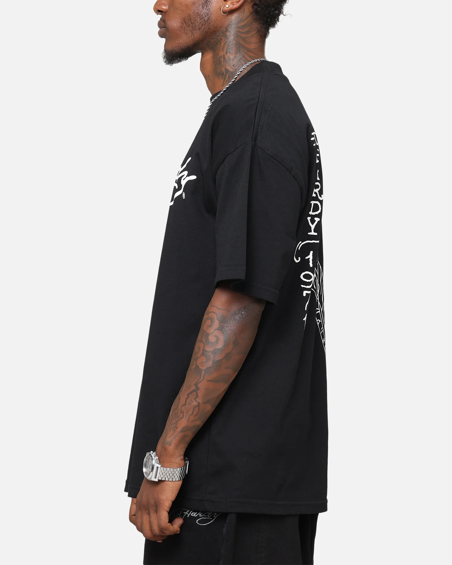 Ed Hardy Tiger Stamp T-Shirt Black - Image 6