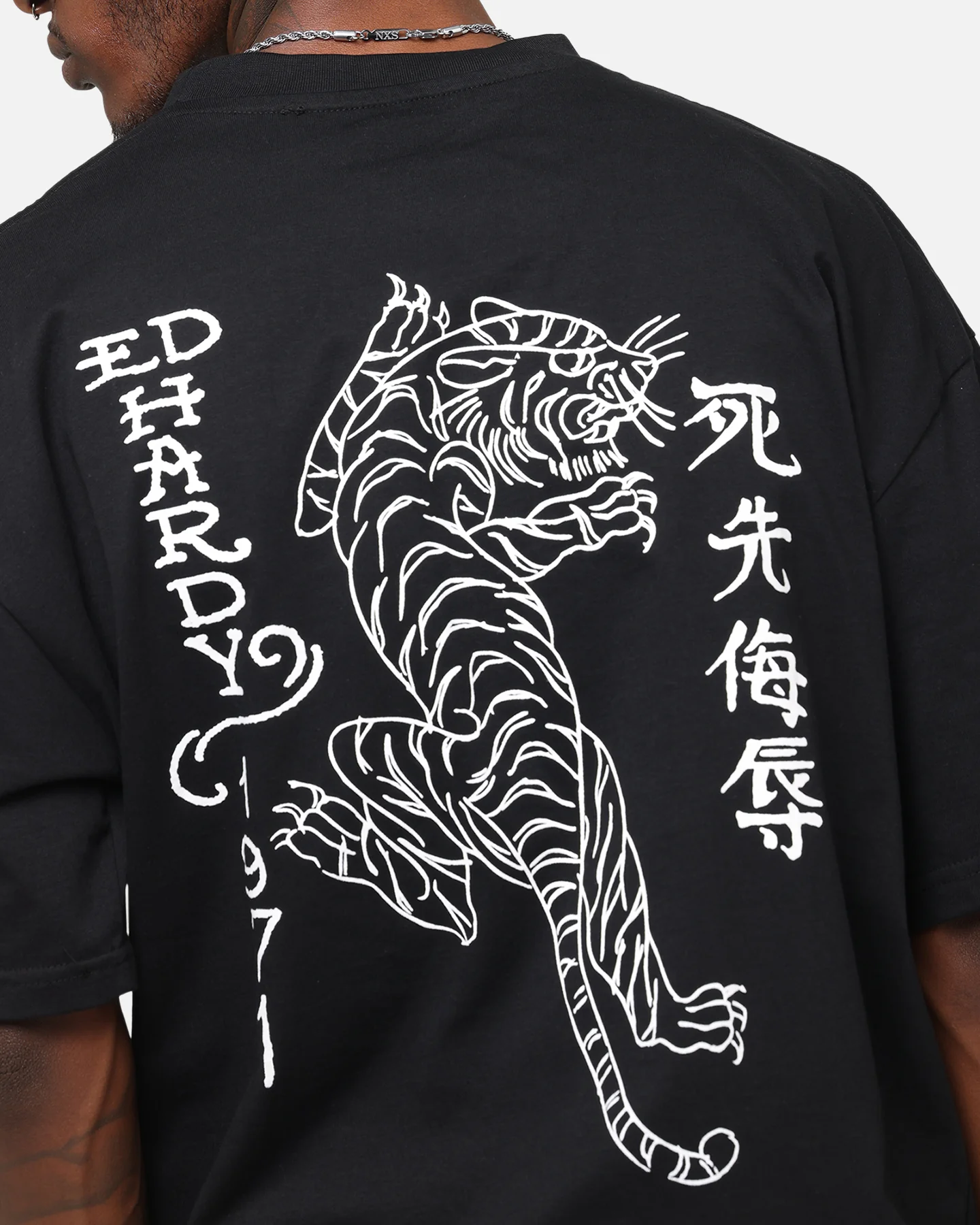 Ed Hardy Tiger Stamp T-Shirt Black - Image 7