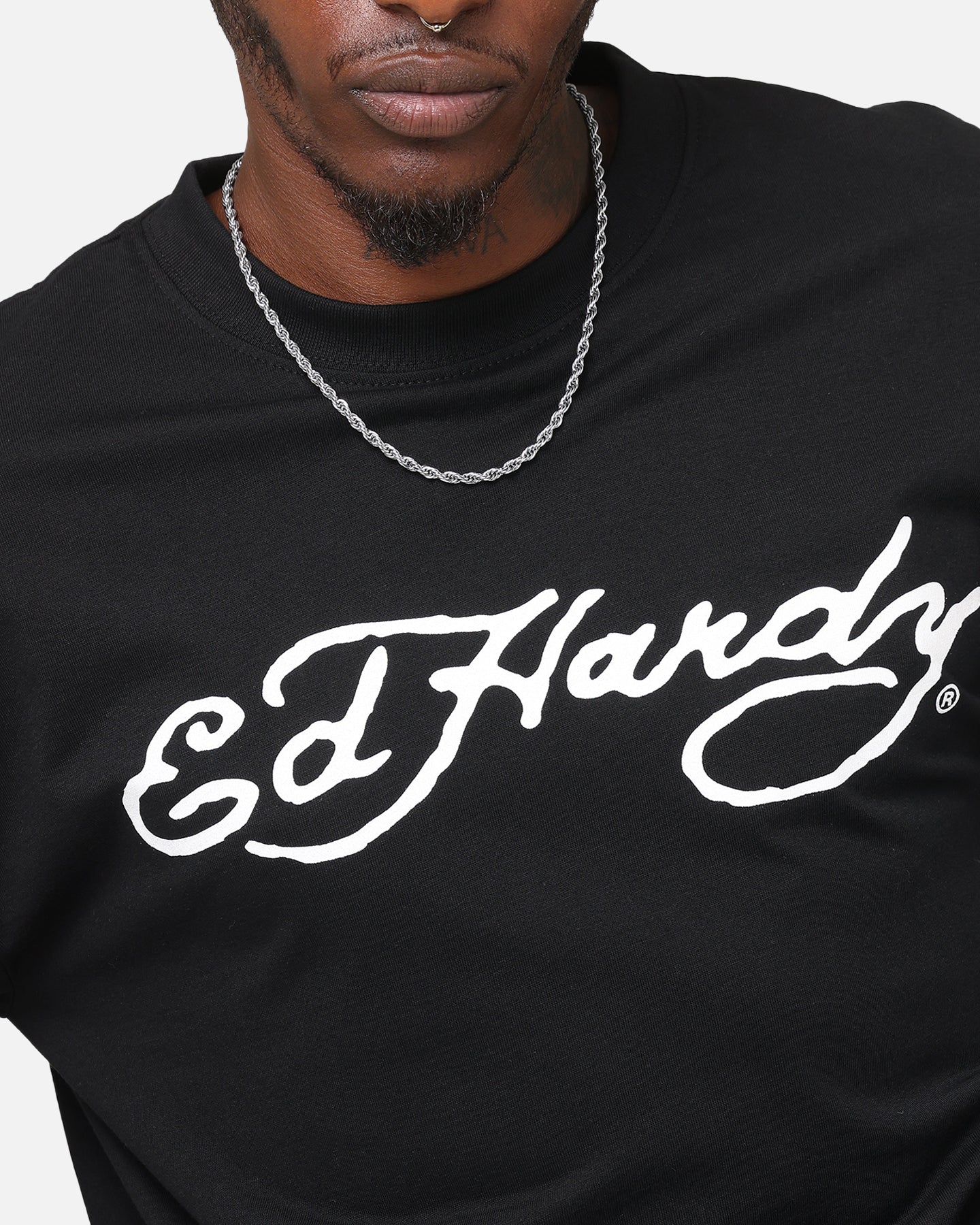 Ed Hardy Tiger Stamp T-Shirt Black - Image 8
