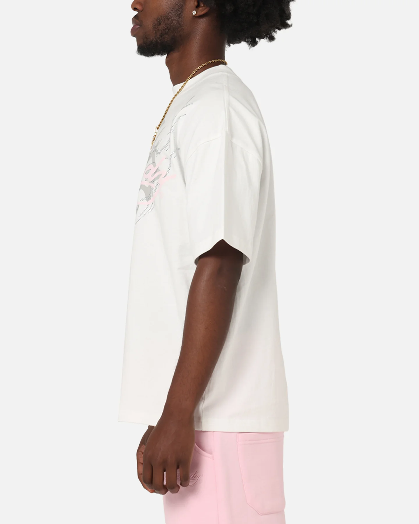 Ed Hardy Trinity Rhinestone T-Shirt Off White - Image 5
