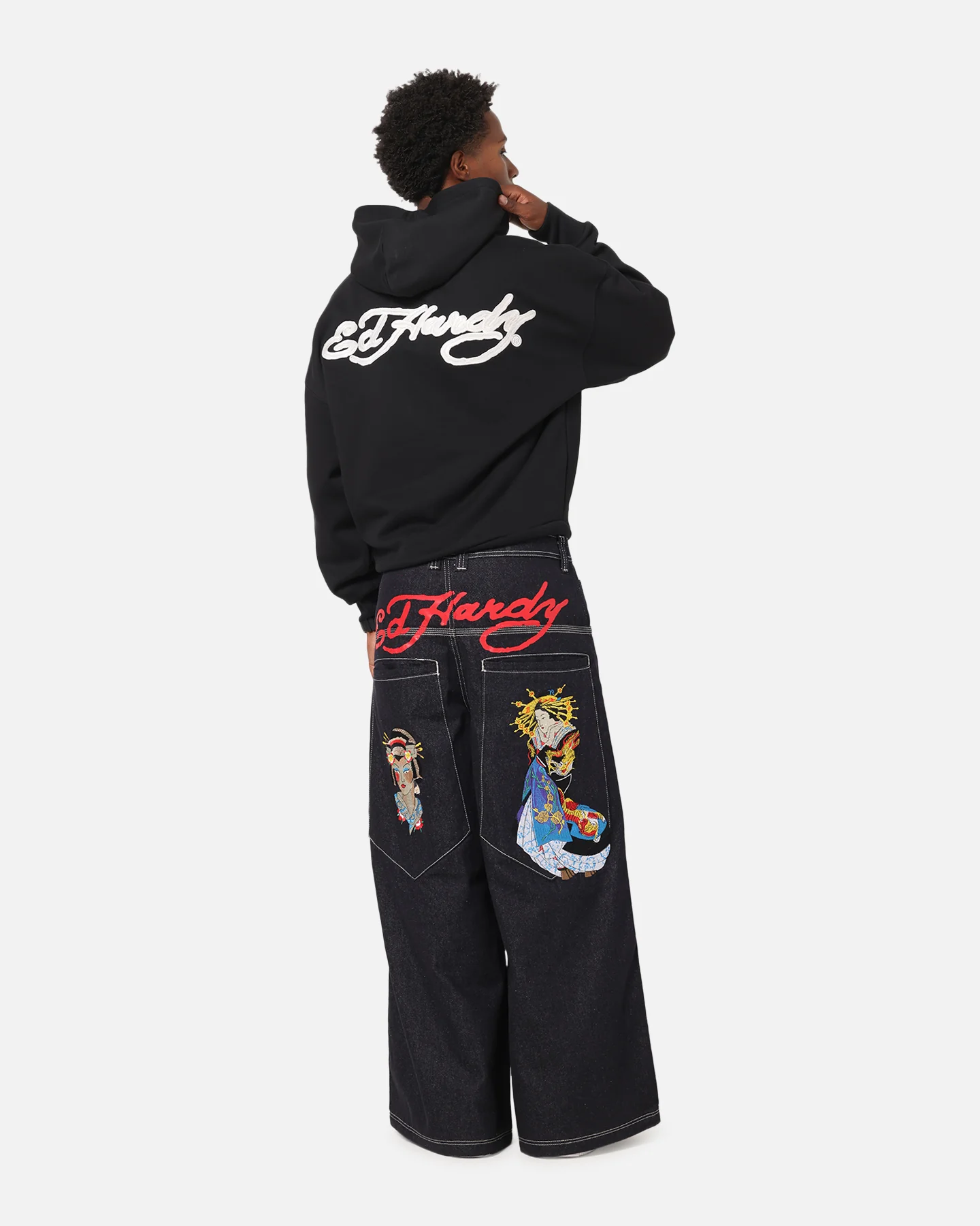 Ed Hardy UV Active Zip Hoodie Black/Multi - Image 3