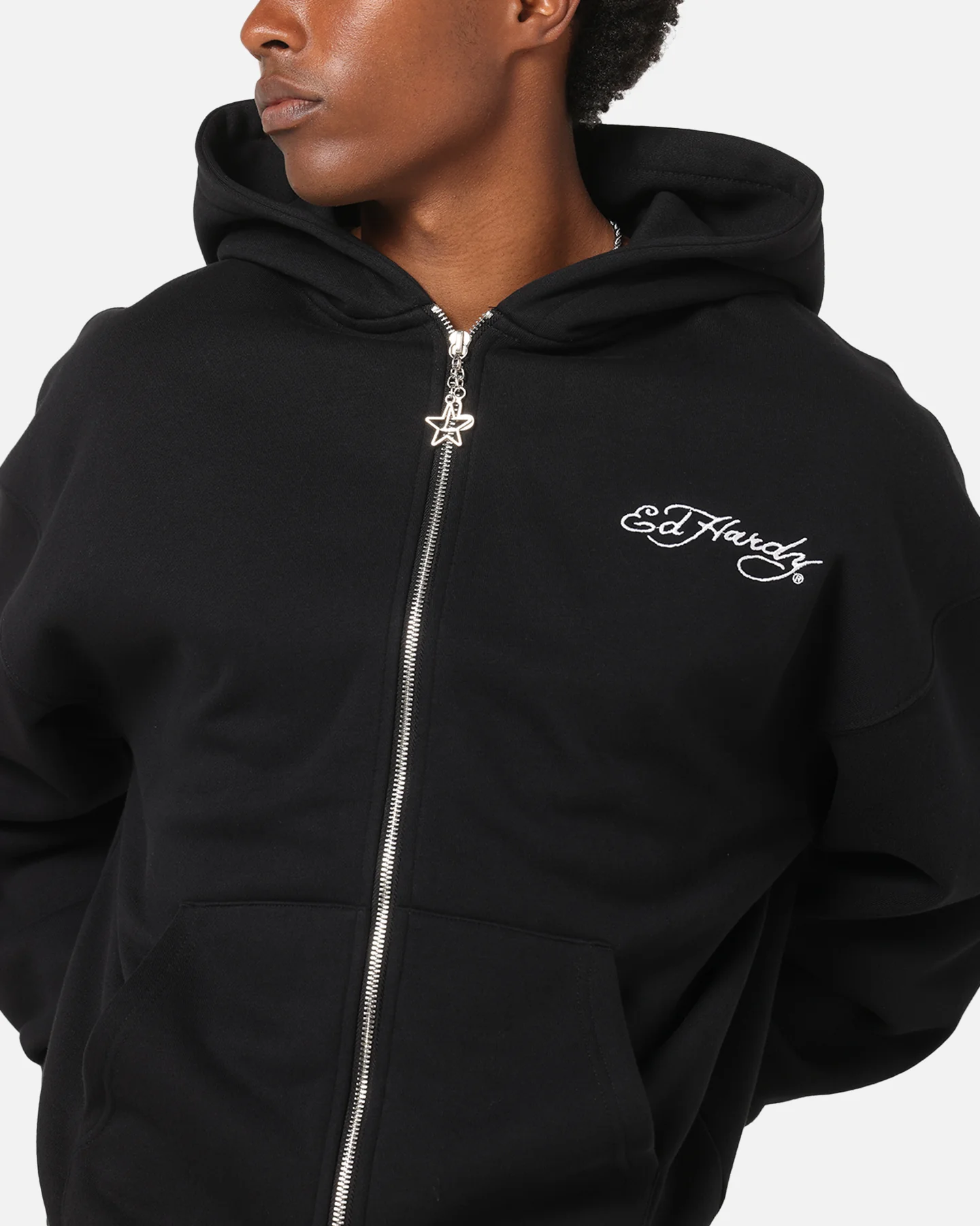 Ed Hardy UV Active Zip Hoodie Black/Multi - Image 8