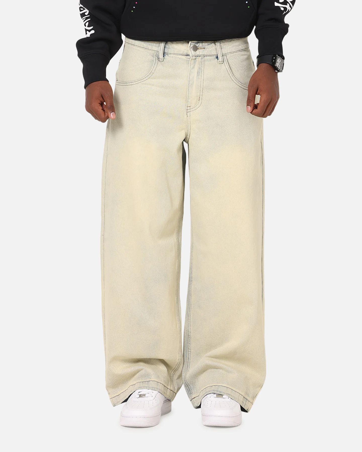 Ed Hardy Wide Leg Skull Jeans Sage - Image 6