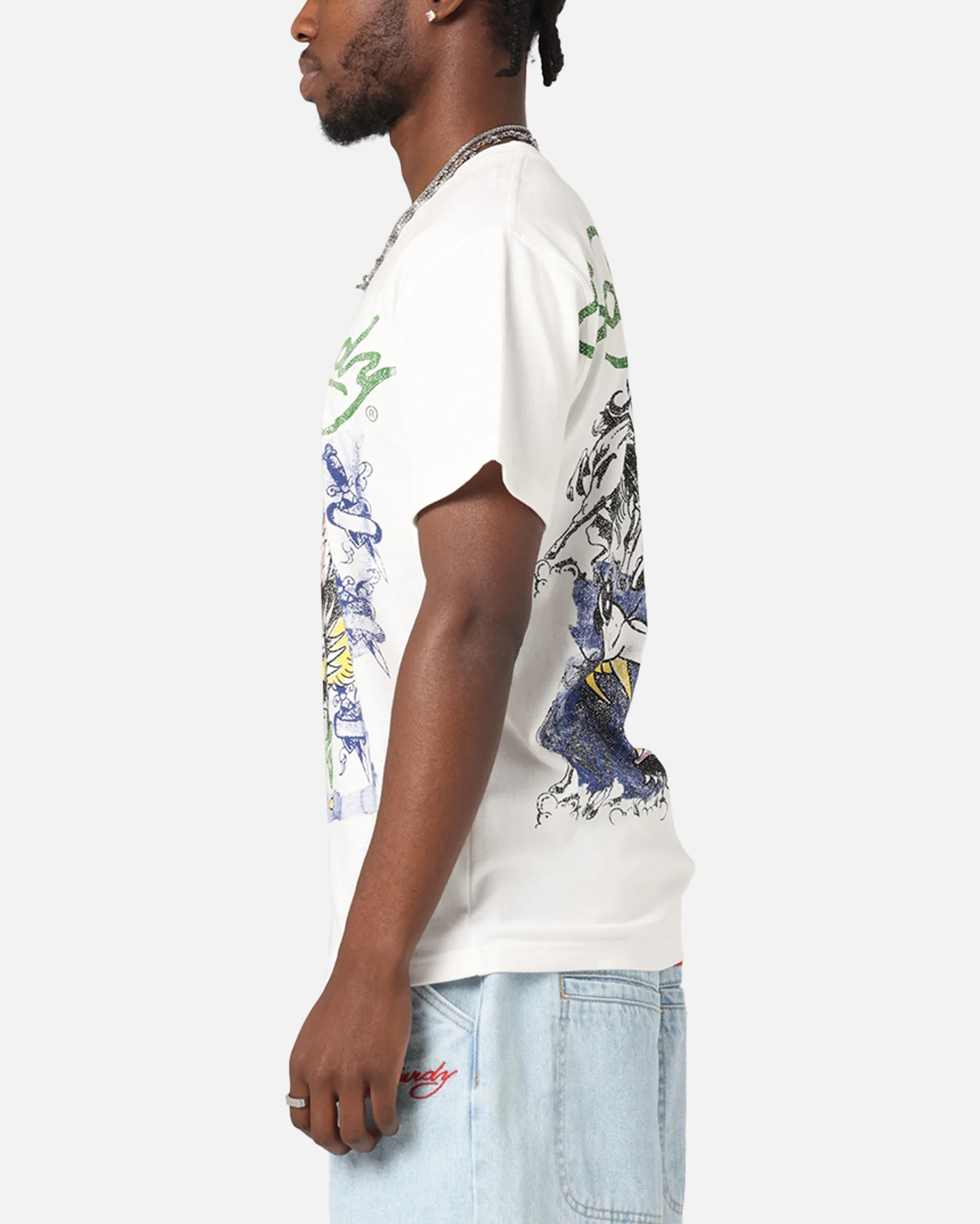 Ed Hardy Wolf Vintage T-Shirt Off White - Image 6