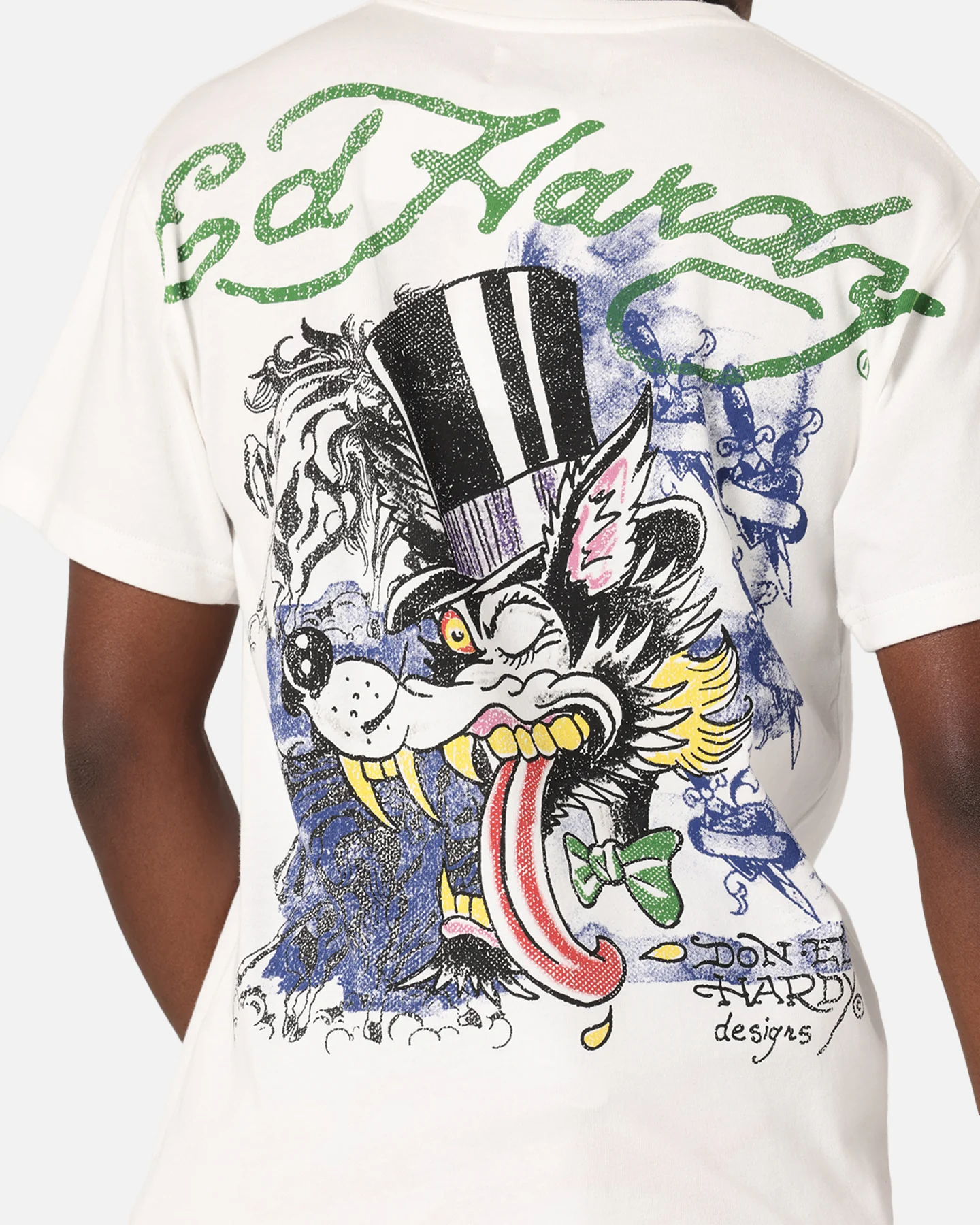 Ed Hardy Wolf Vintage T-Shirt Off White - Image 8