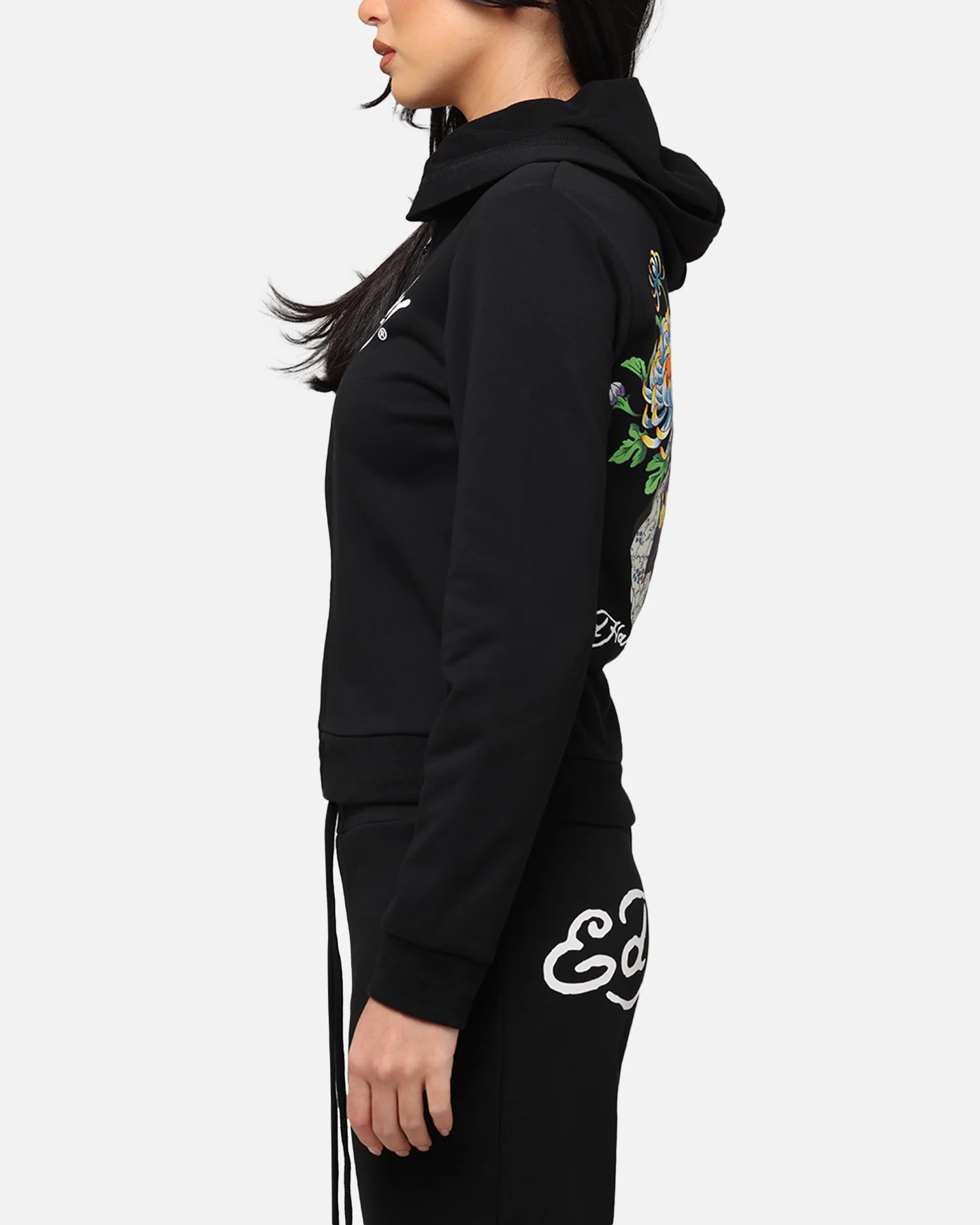 Ed Hardy Women's Flora Zip Hoodie Black - Image 6