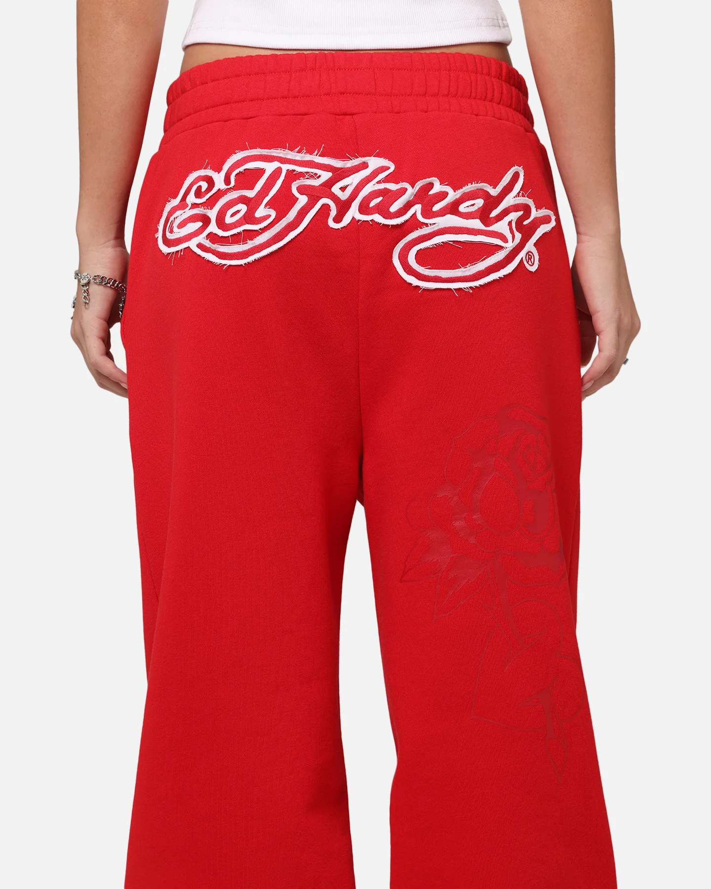 Ed Hardy Women's Rose Trackpants Red - Image 7