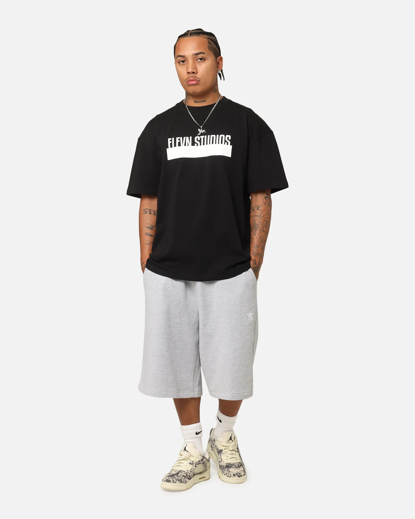 Elevn Clothing Co Blocked Out T-Shirt Black - Image 2