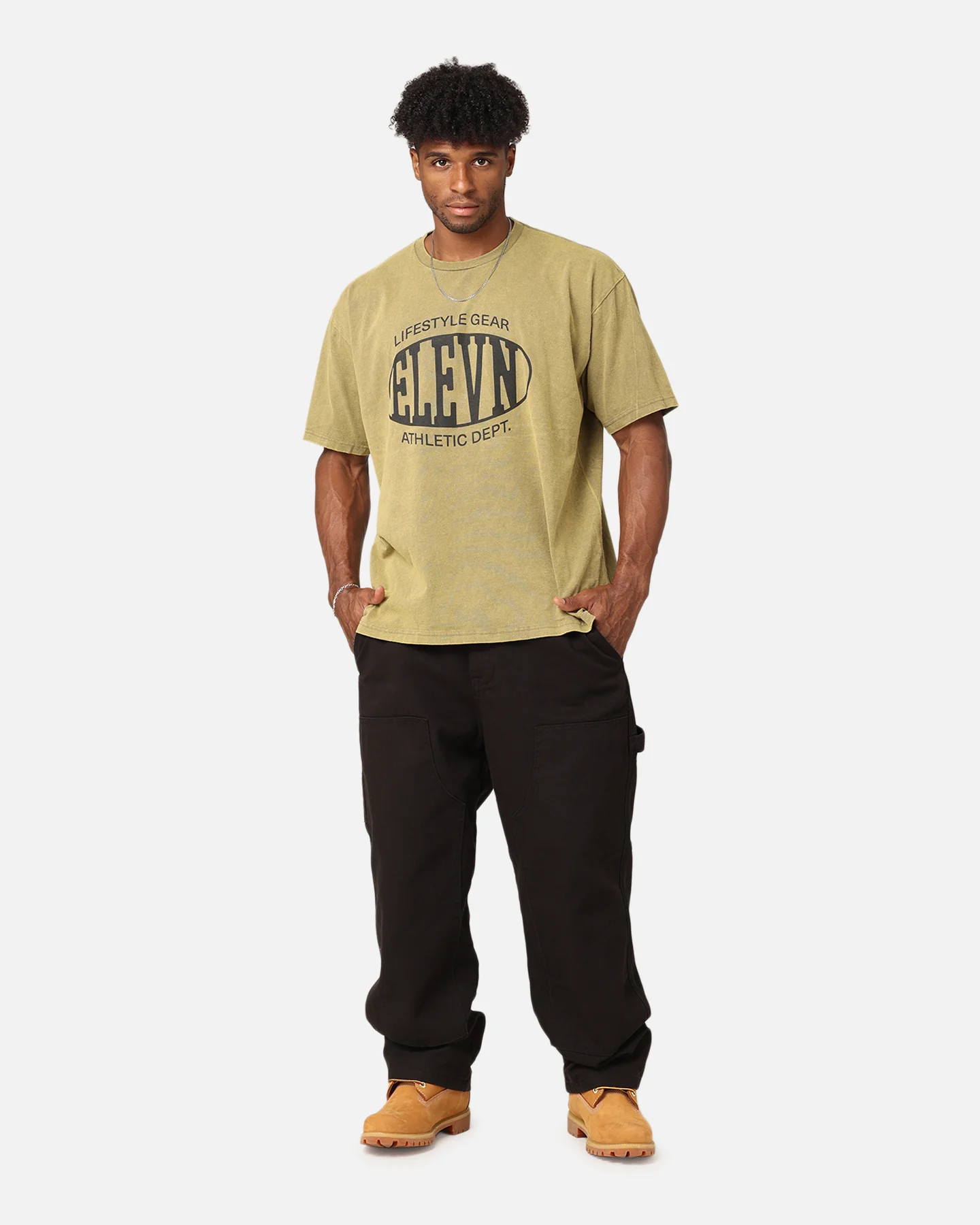 Elevn Clothing Co Dept. T-Shirt Khaki - Image 2