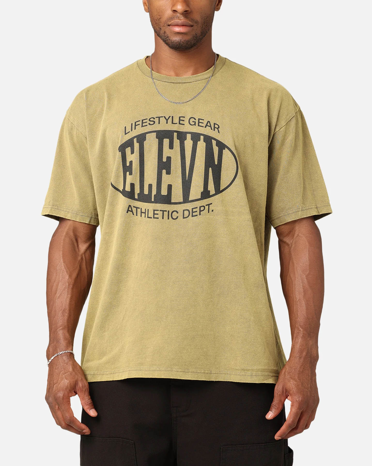 Elevn Clothing Co Dept. T-Shirt Khaki - Image 4